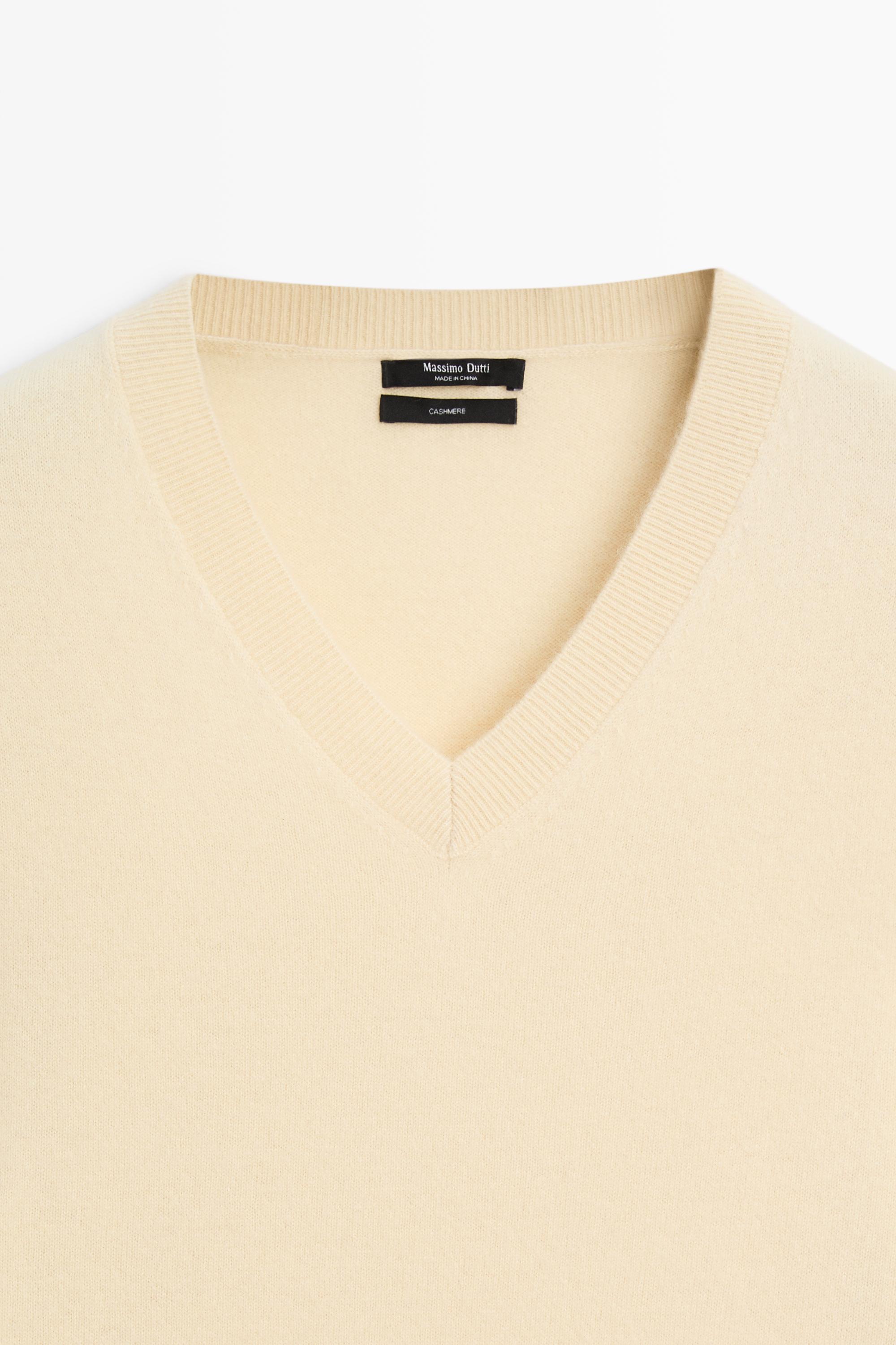 100% cashmere knit sweater — Vanilla