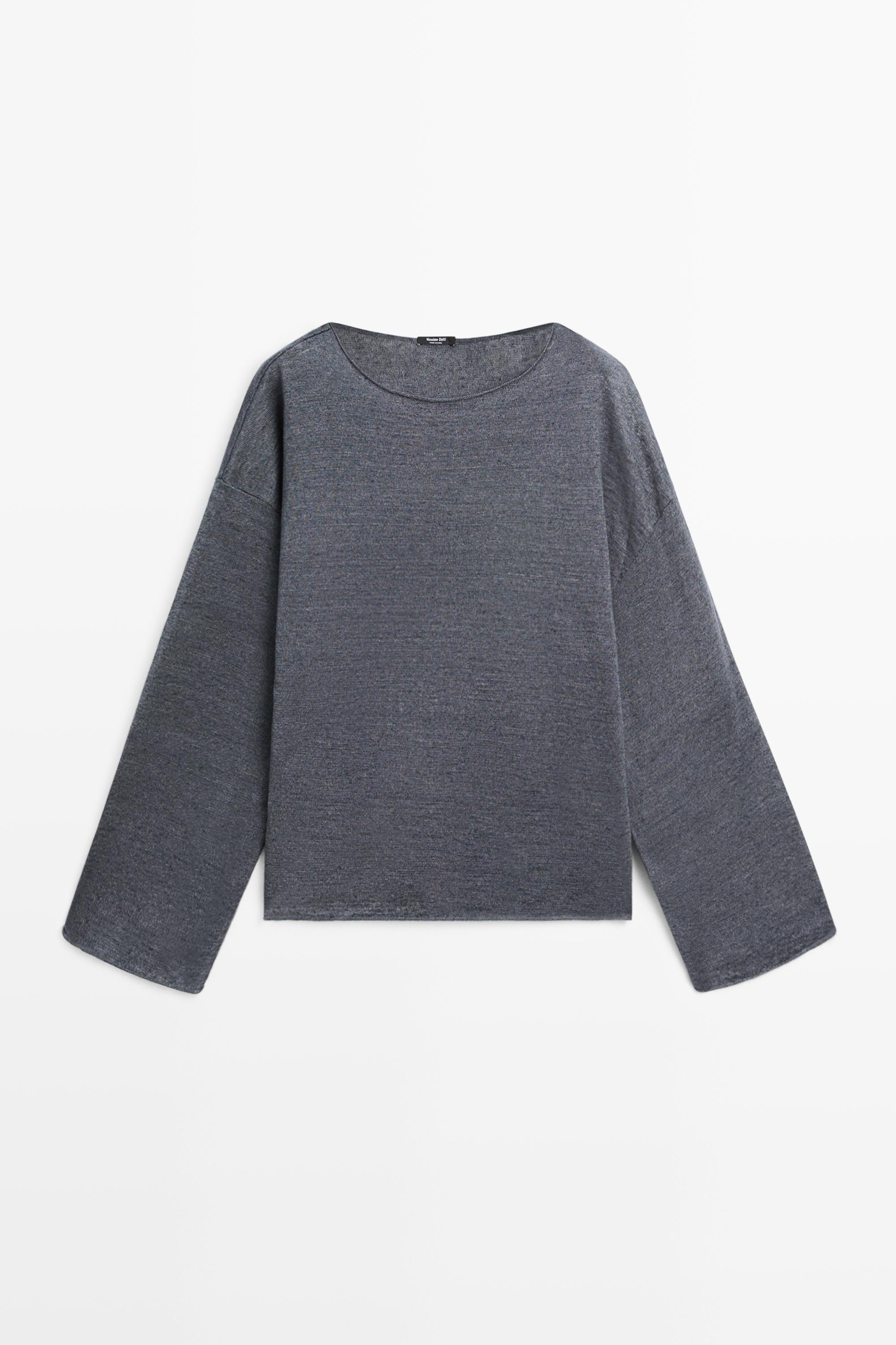 ニット/セーター L'Appartement  Linen Boat neck Knit Cotton Linen Boatneck Knit in Stone by Trenery Online | THE ICONIC