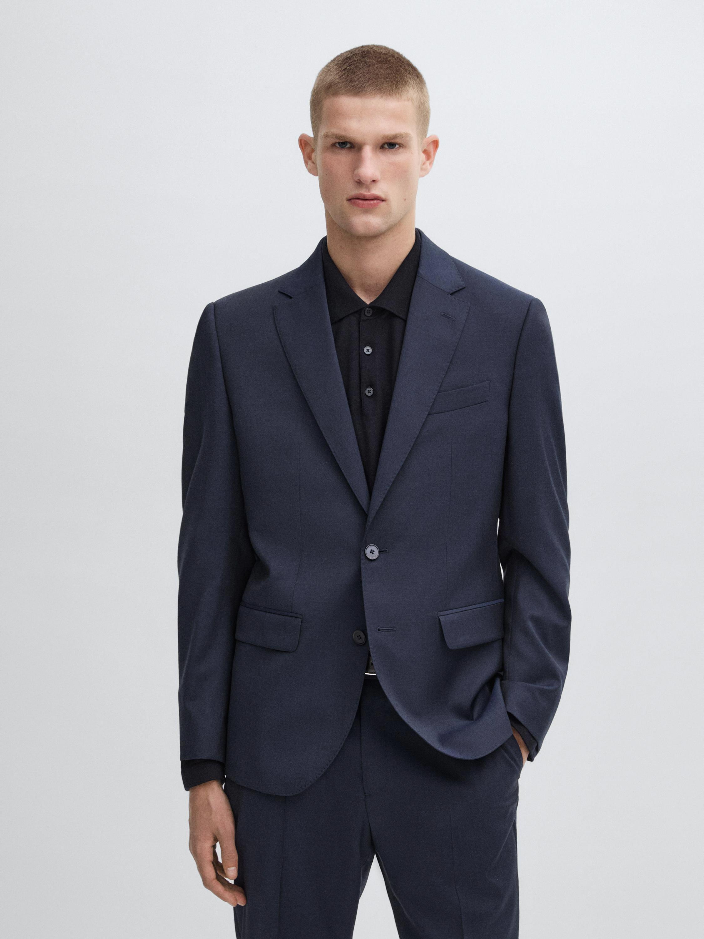 100% wool suit blazer