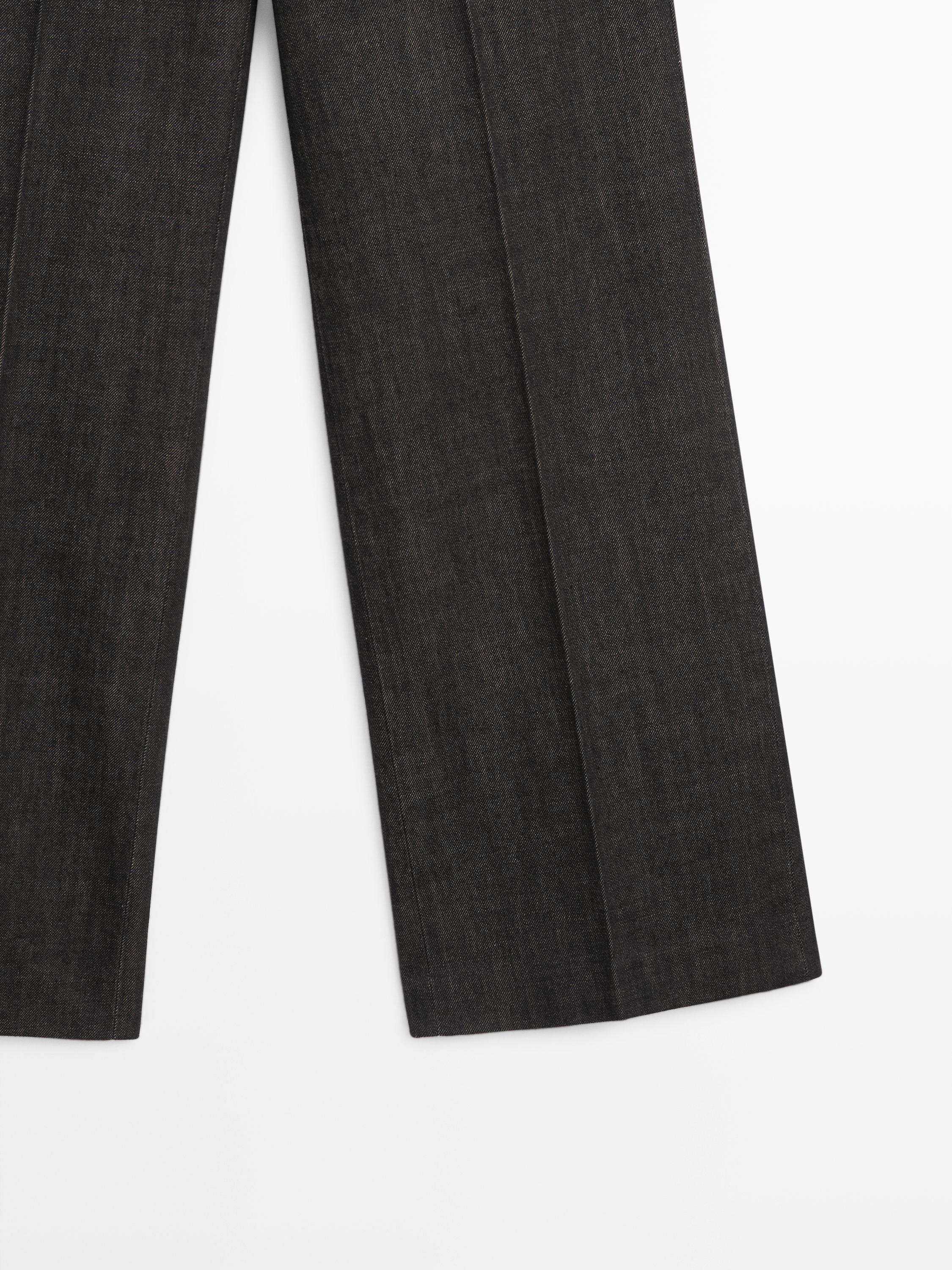 Mid-rise wide-leg jeans — NATURAL GREY