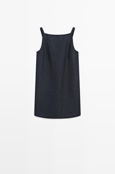 Denim mini dress — DARK BLUE 2
