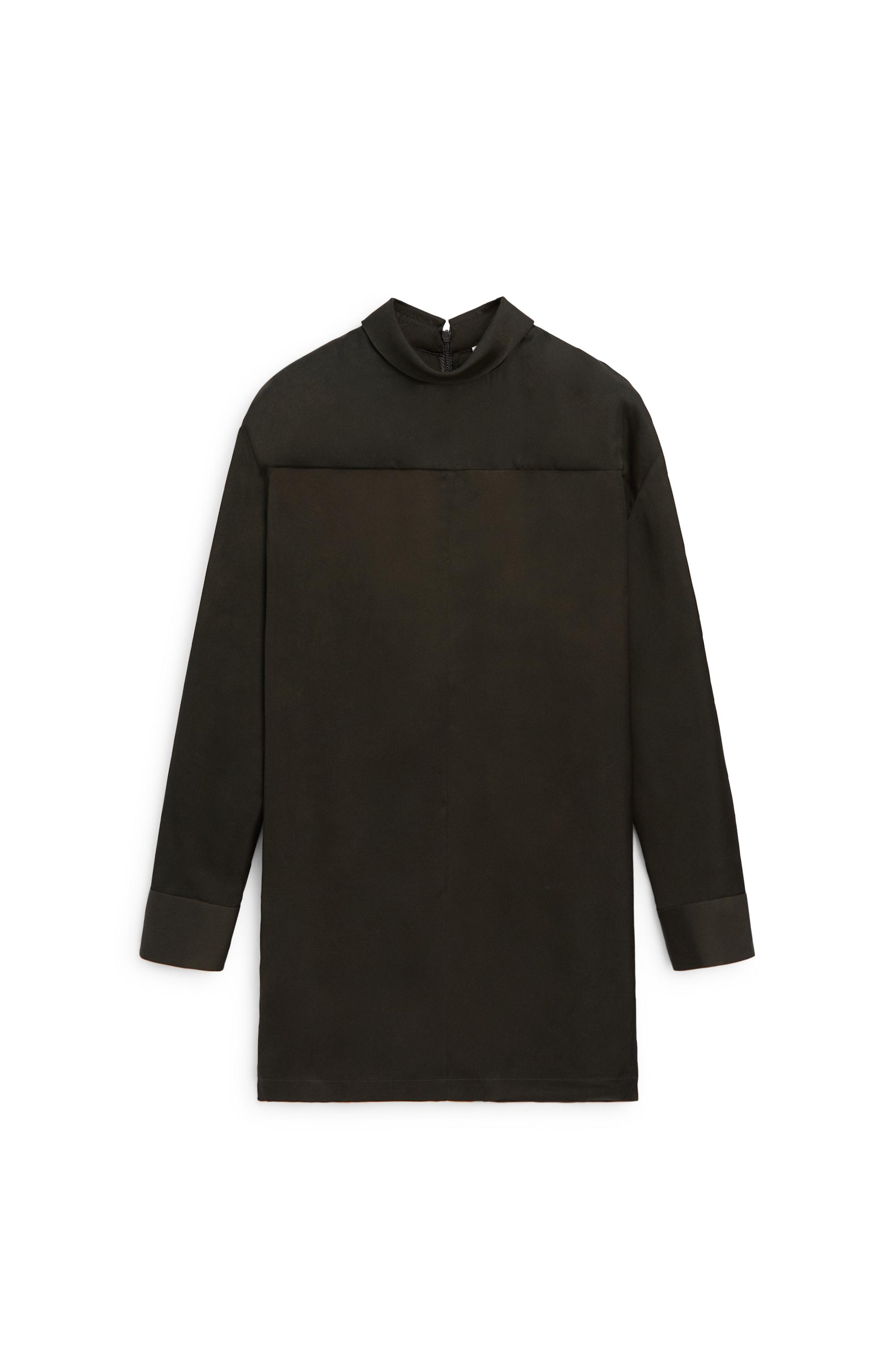 Long flowing satin finish blouse - LIMITED EDITION by Massimo Dutti