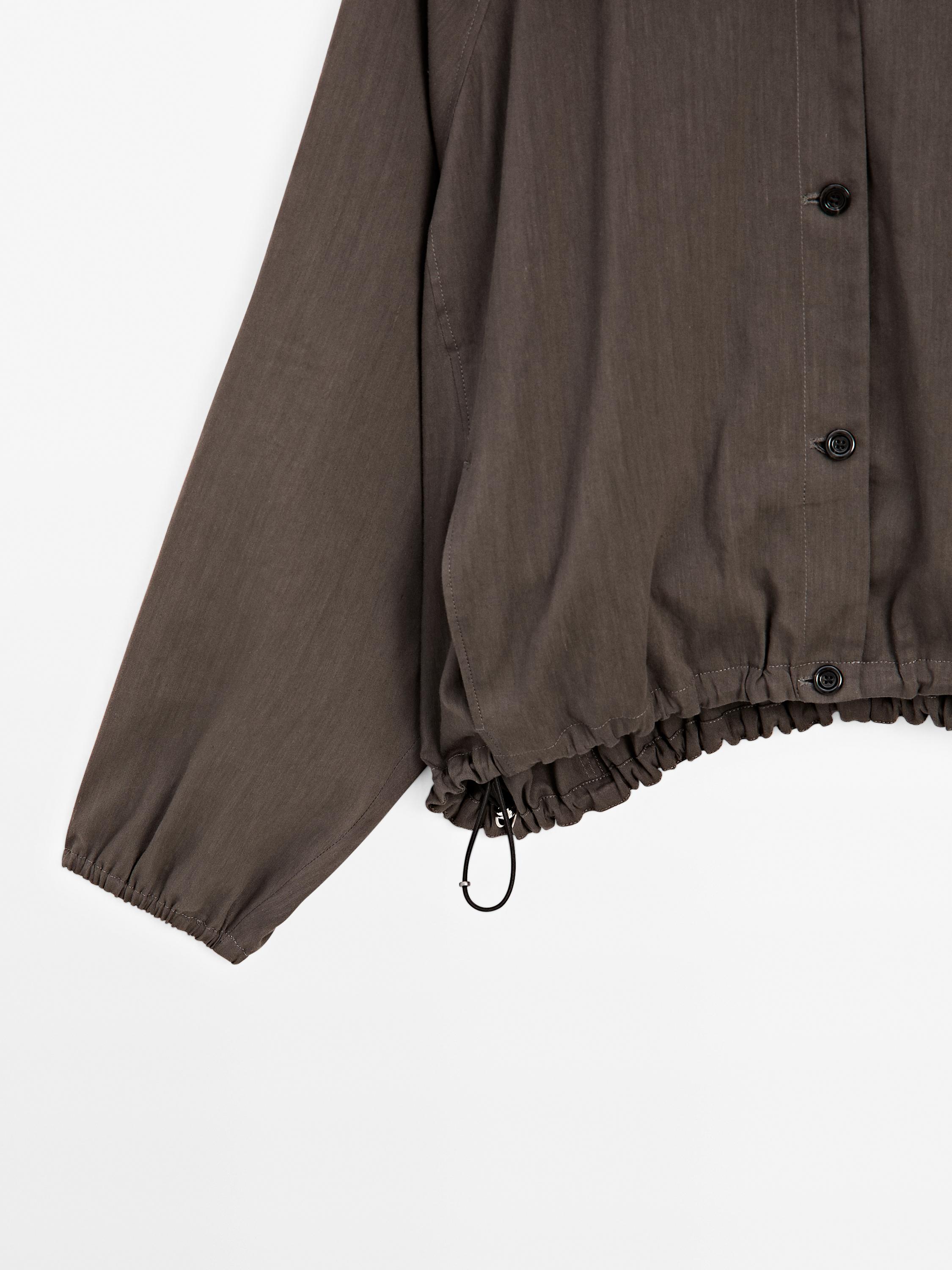 Bomber bunda z ľanovej zmesi