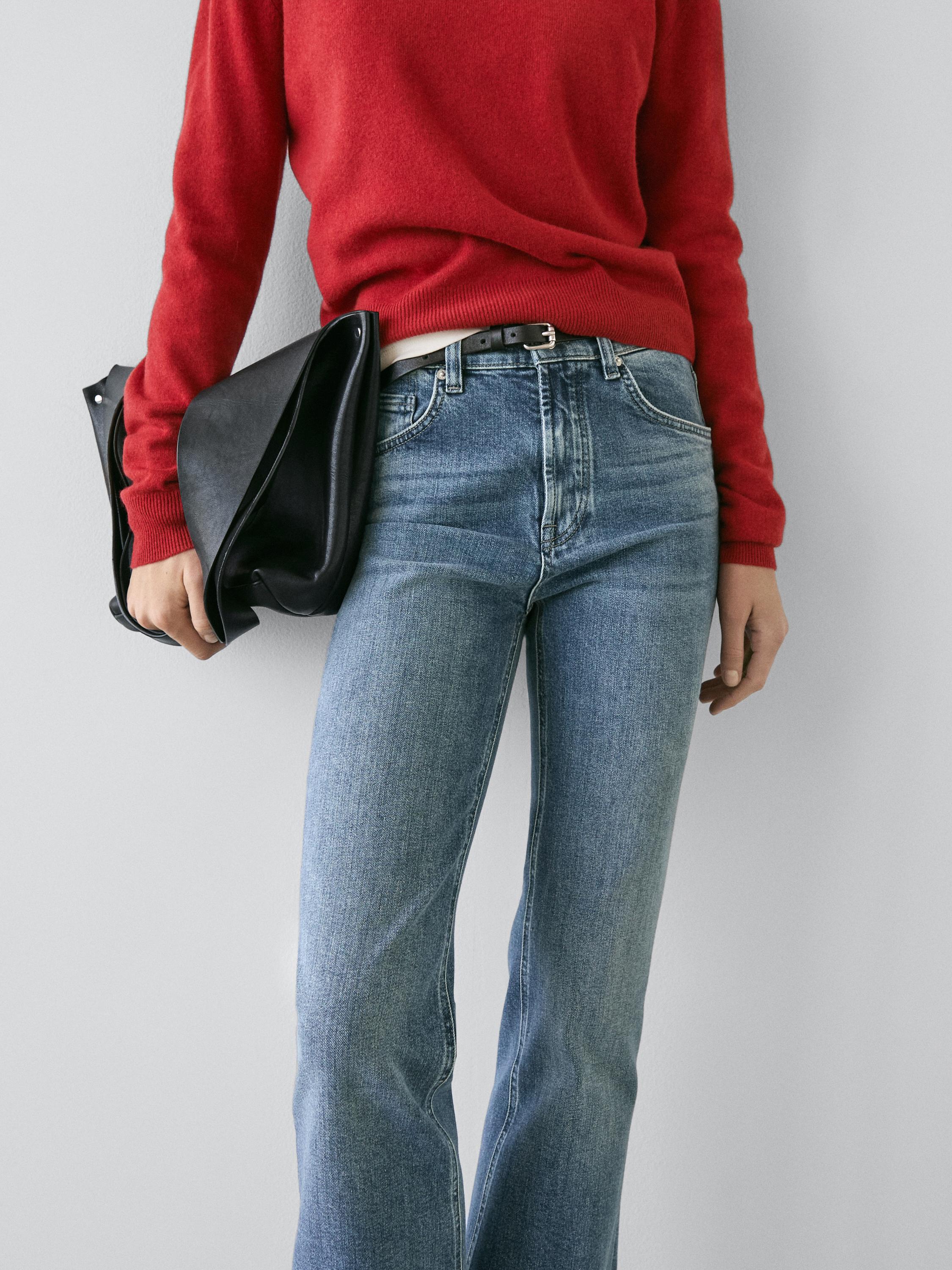 Skinny flare fit jeans — MEDIUM BLUE