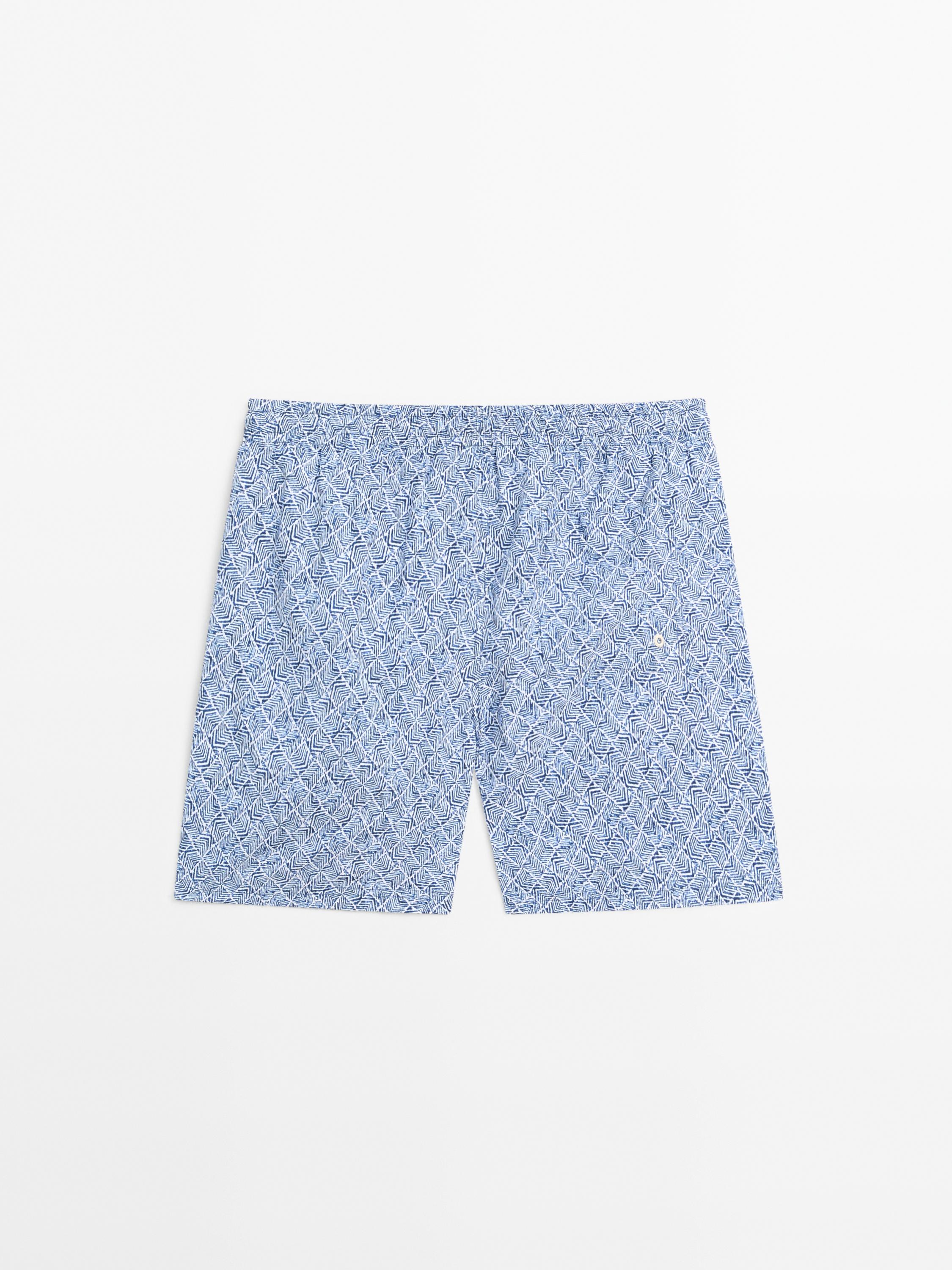 Printed swimming trunks