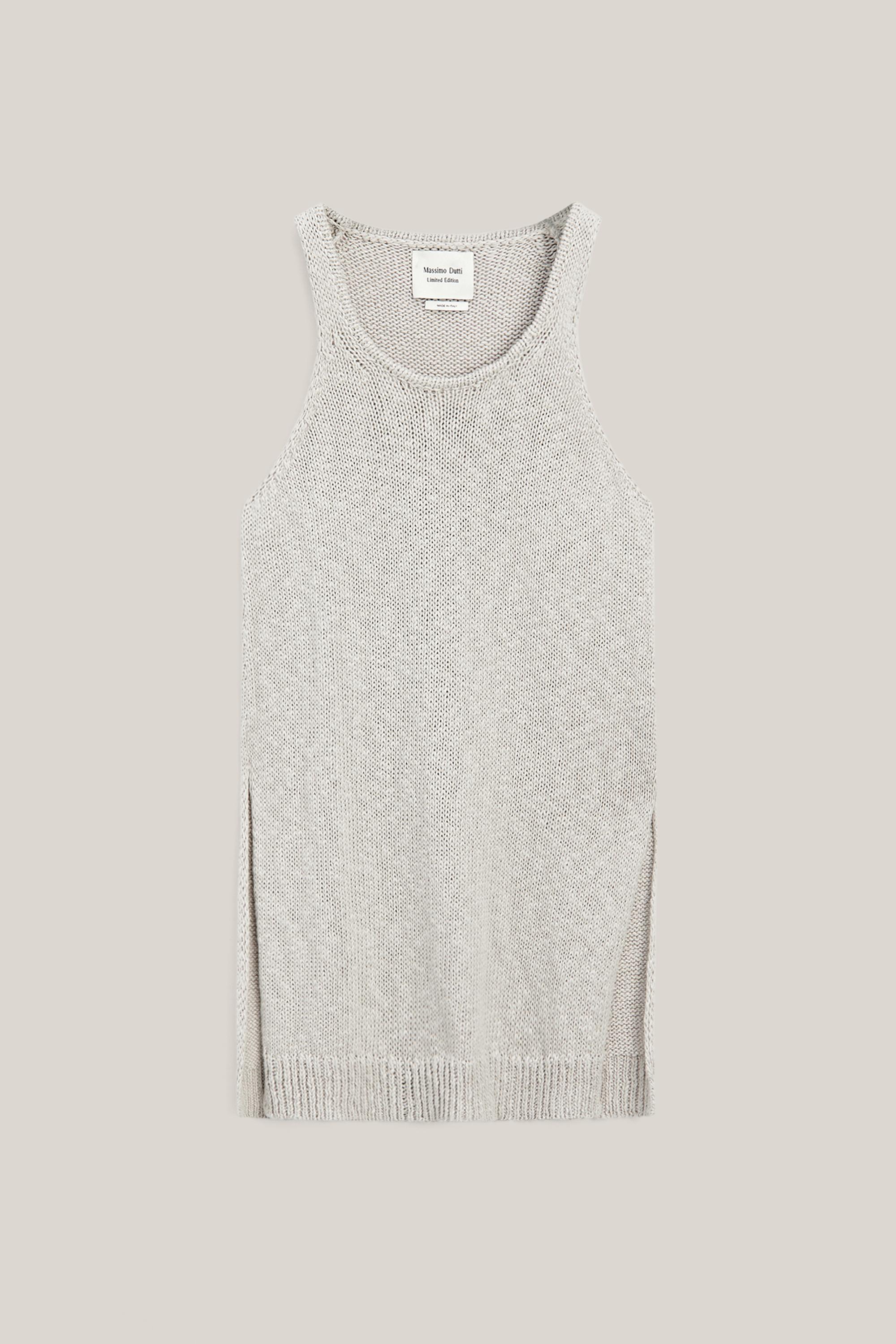 Long top with side vents - LIMITED EDITION — Pearl grey