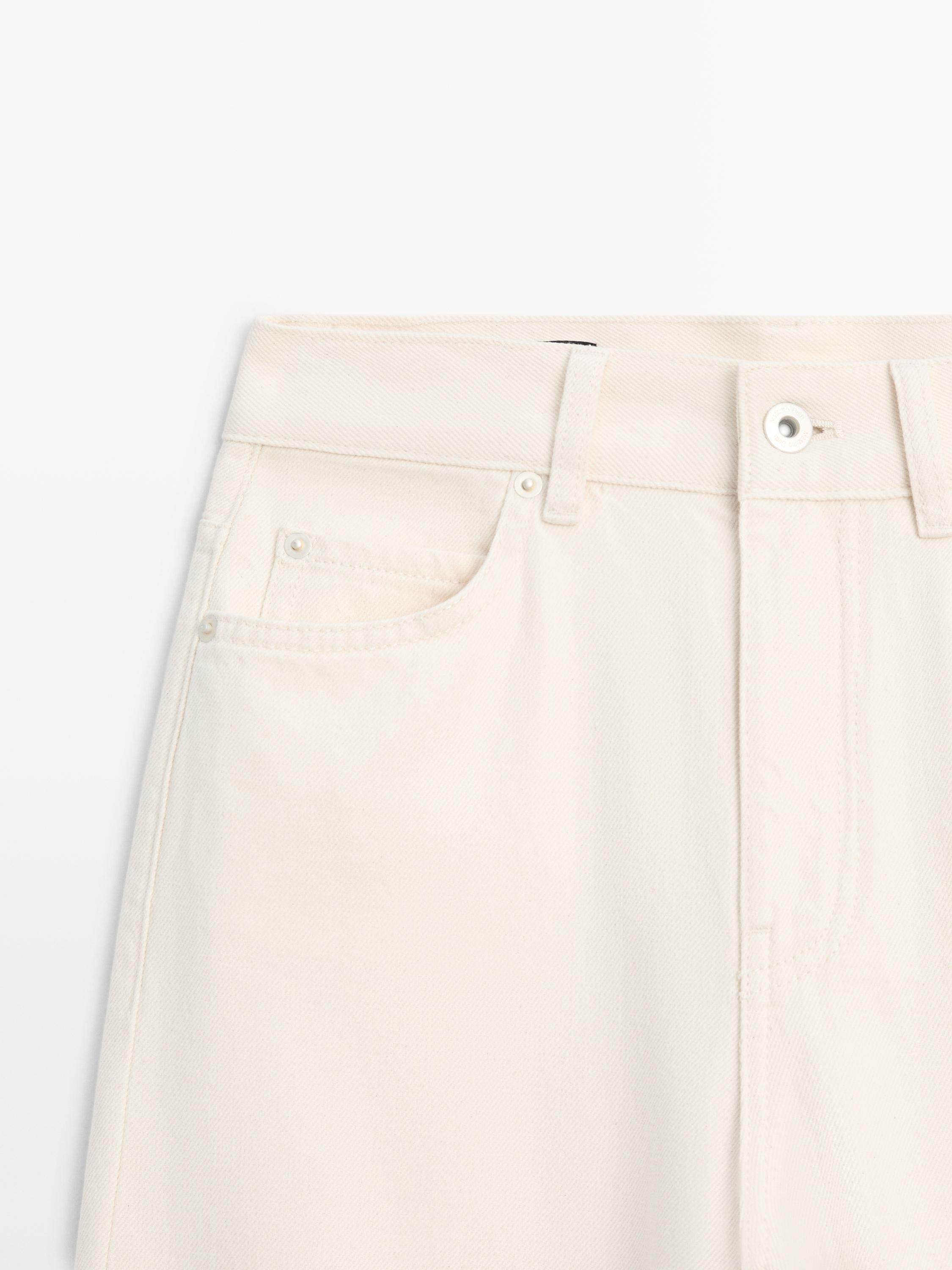 Wide-Leg-Jeans mit hohem Bund