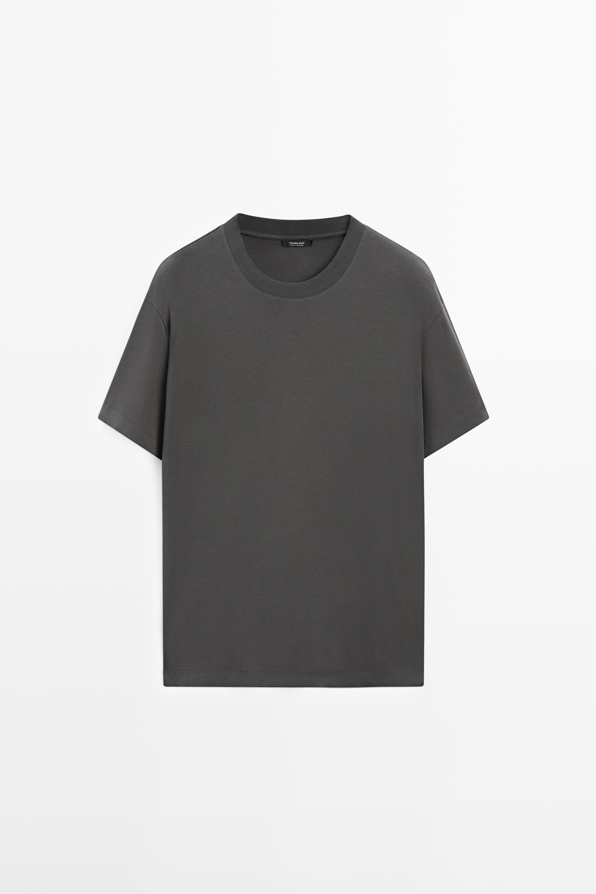 100% cotton short sleeve T-shirt — CHARCOAL
