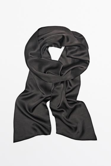 Satin scarf — ANTHRACITE GREY 7