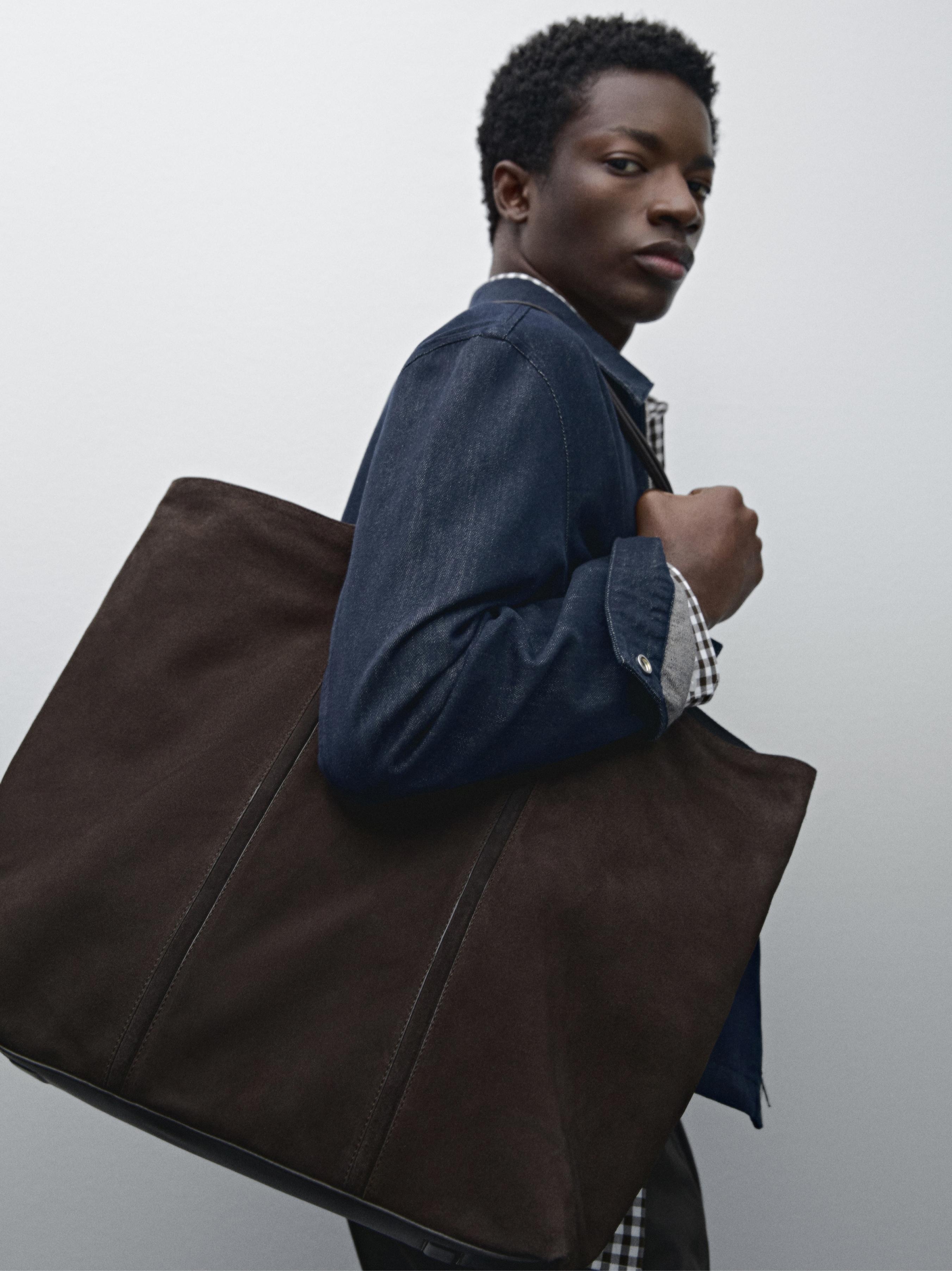 Massimo Dutti Suede Bag Men Men Massimo Dutti Leather Bag Massimo