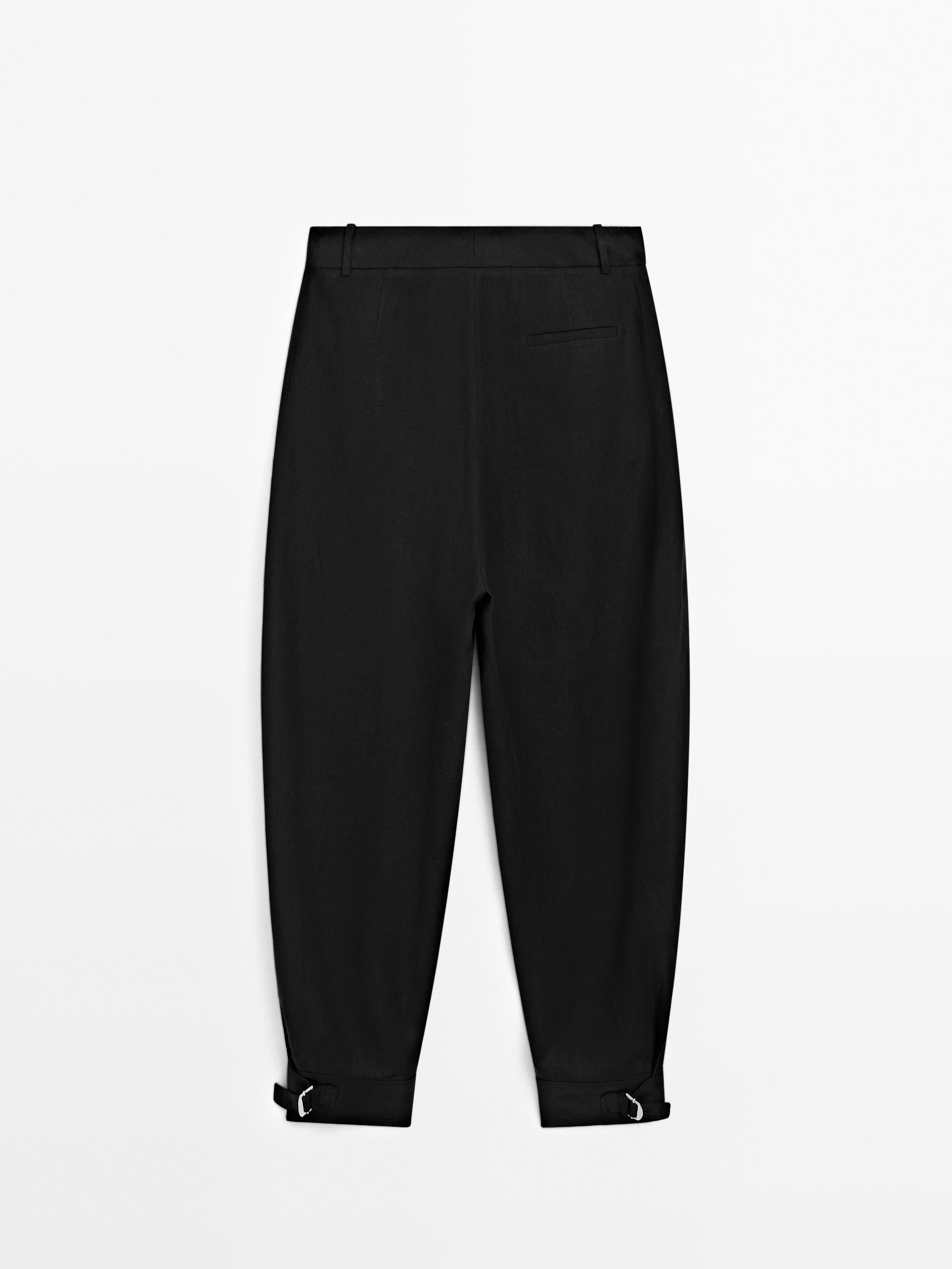 Sarouel trousers with buckled hems