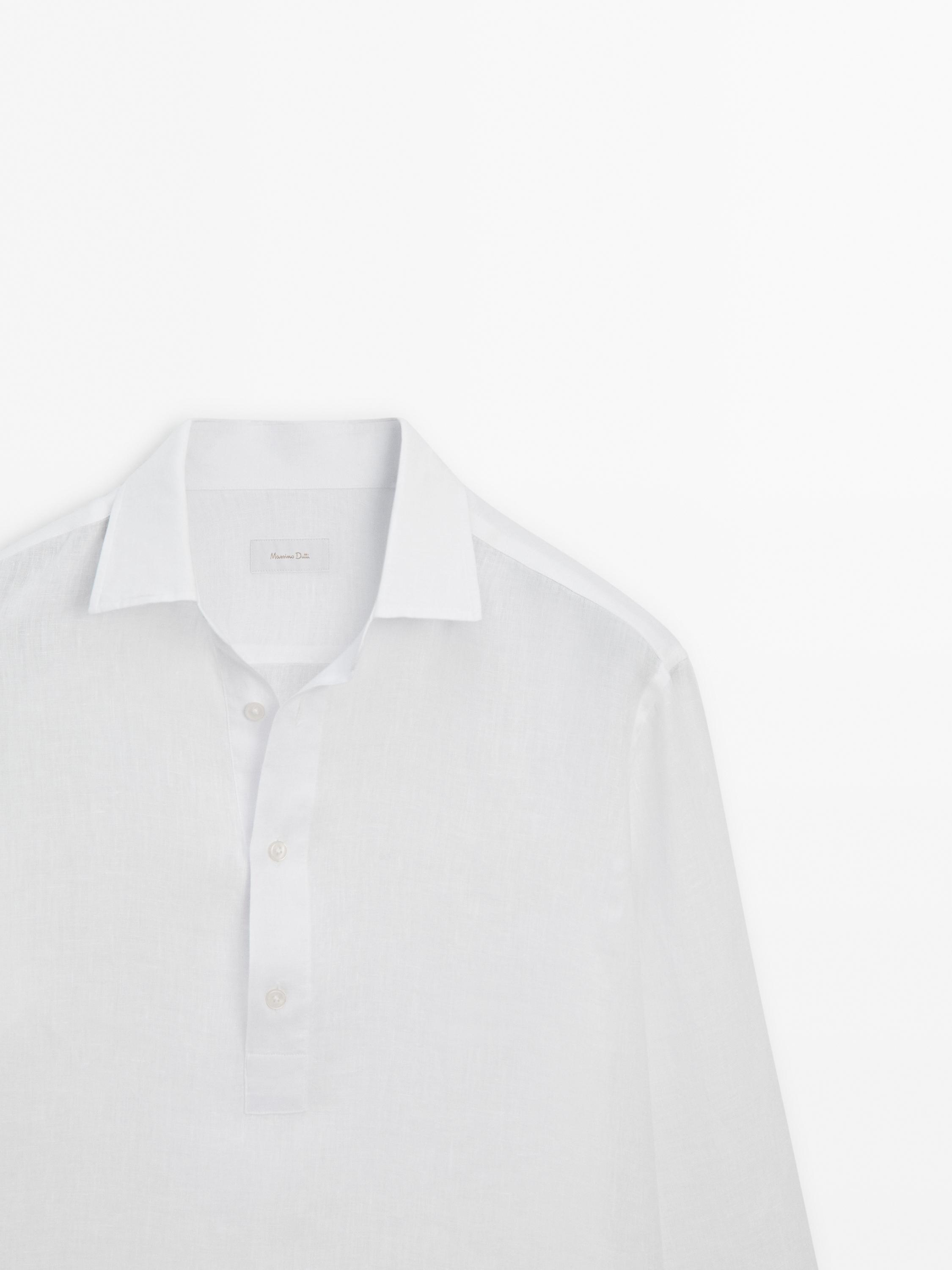 Regular fit shirt with polo collar