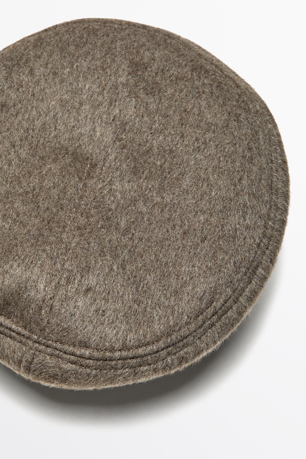 Wool-blend beret — DARK KHAKI