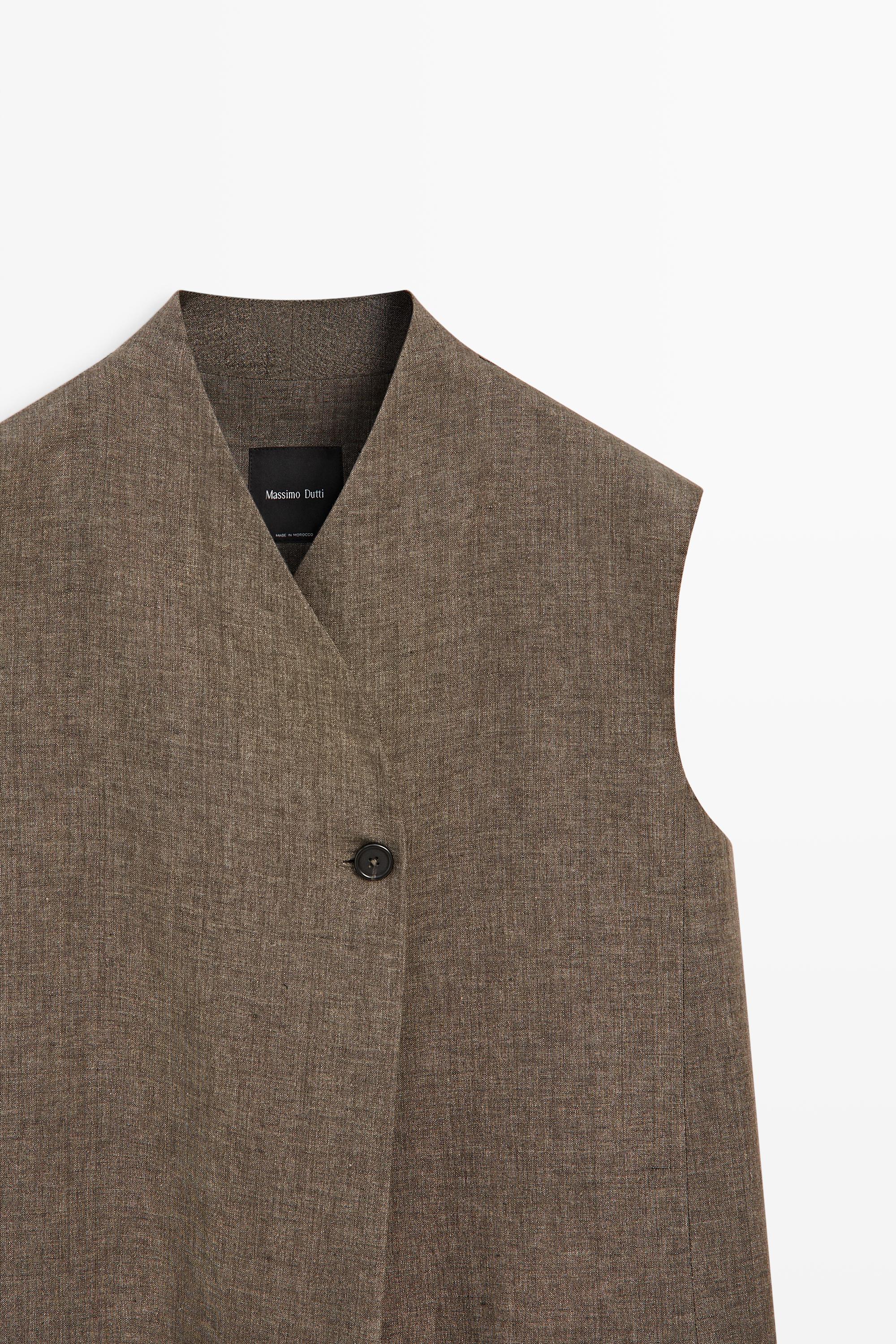 Linen melange waistcoat — CAREY