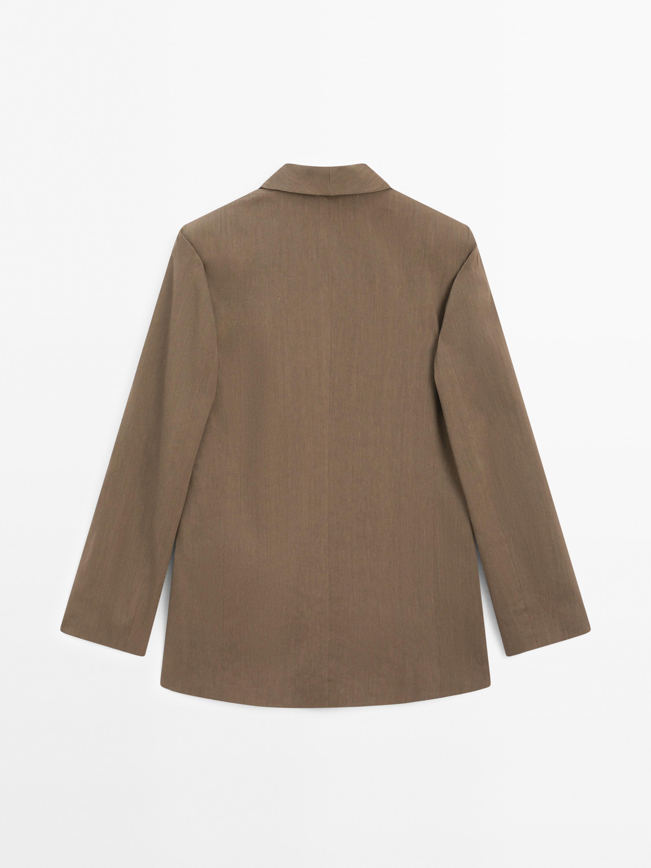 Linen blend dinner jacket