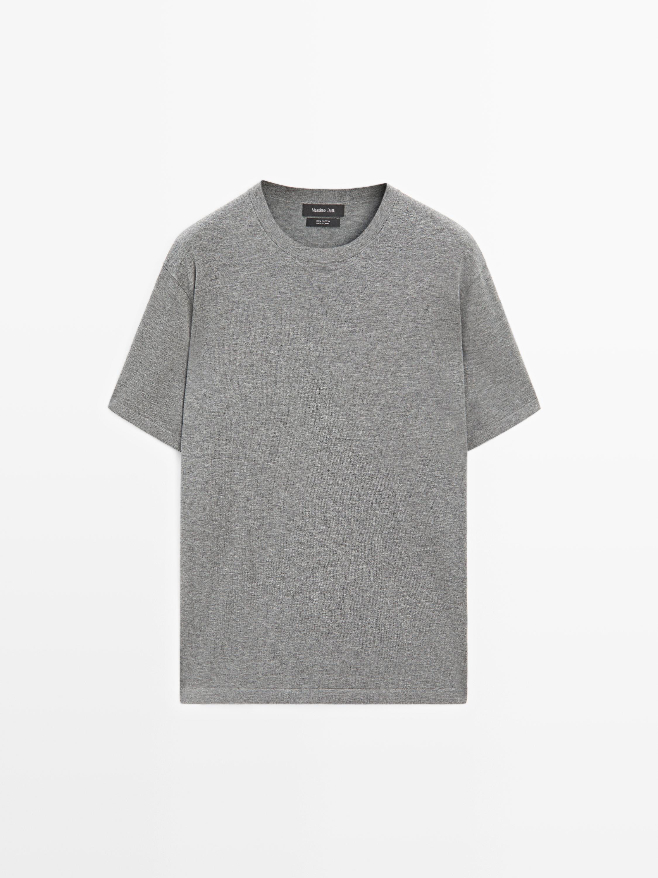 Knit cotton T-shirt