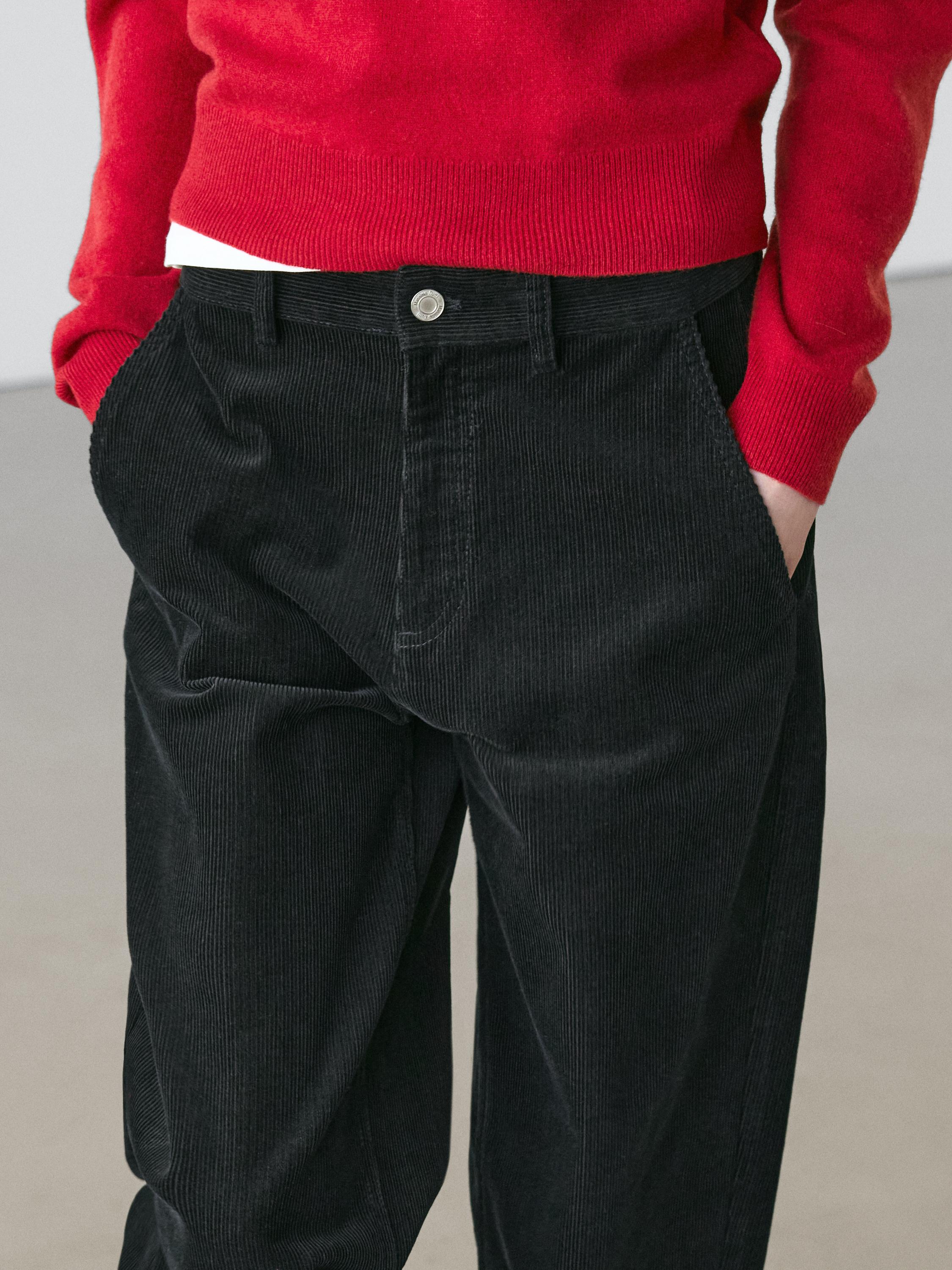 Pantalón pana barrel fit