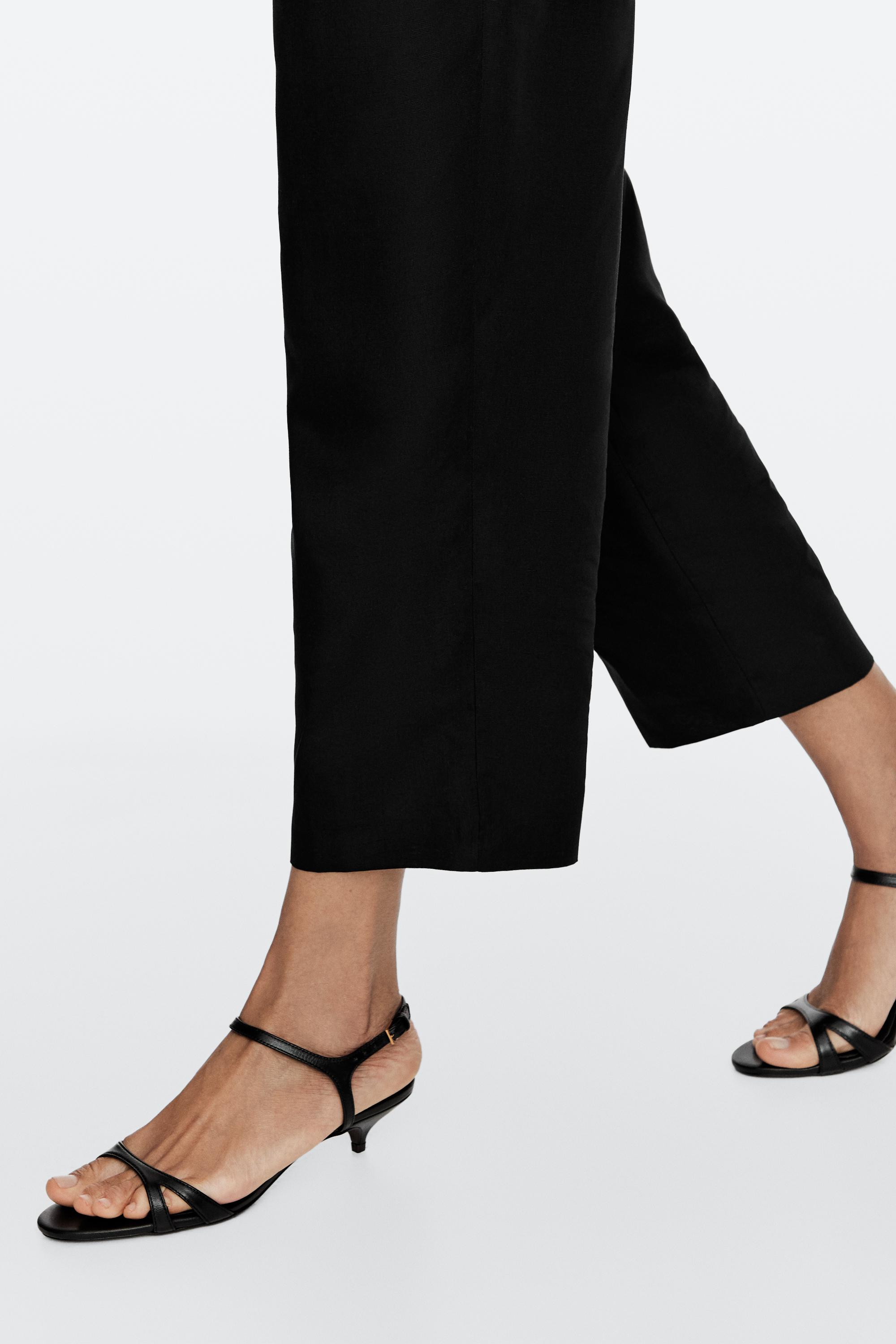 Low-heel leather sandal - MADE IN SPAIN — BLACK
