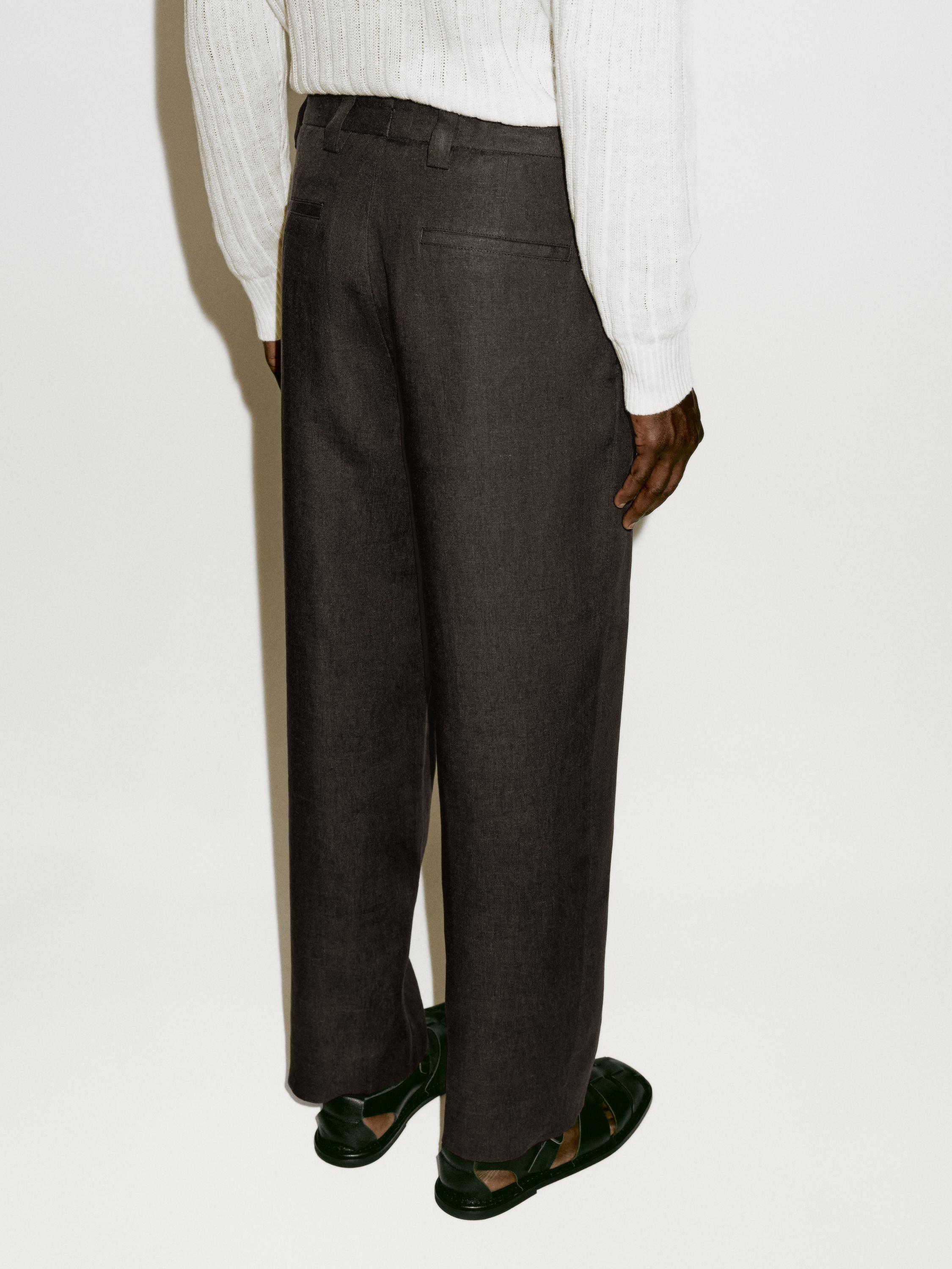 Pantalone od 100% lanenog kepera sa ušicima - Limited Edition
