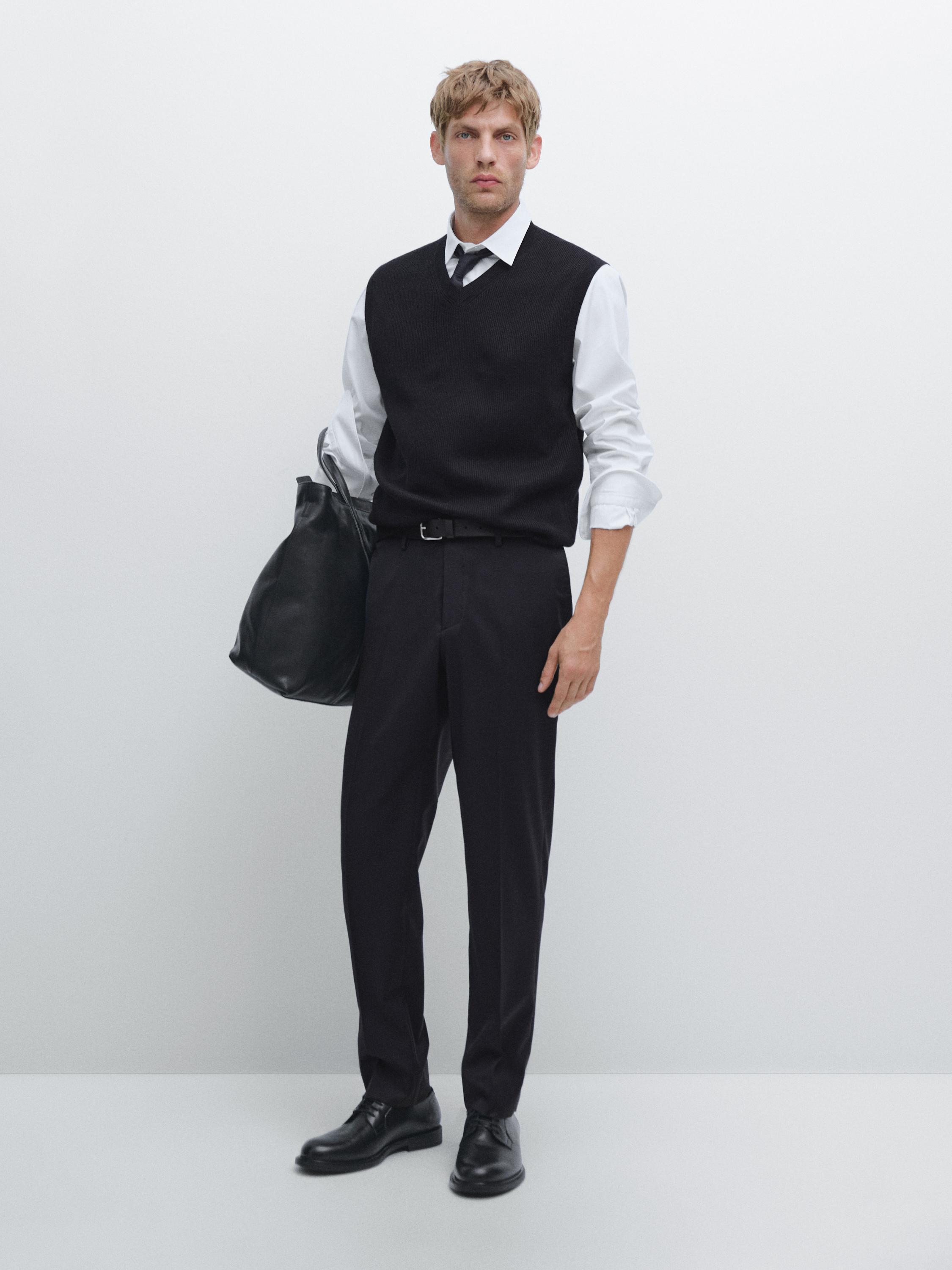 Wool blend smart trousers