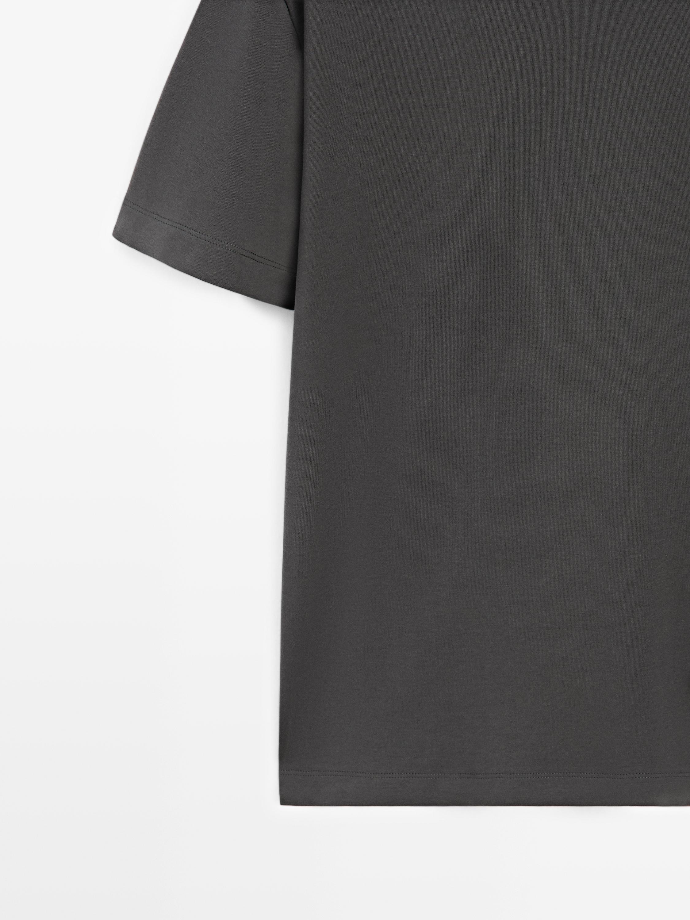 100% cotton short sleeve T-shirt — CHARCOAL