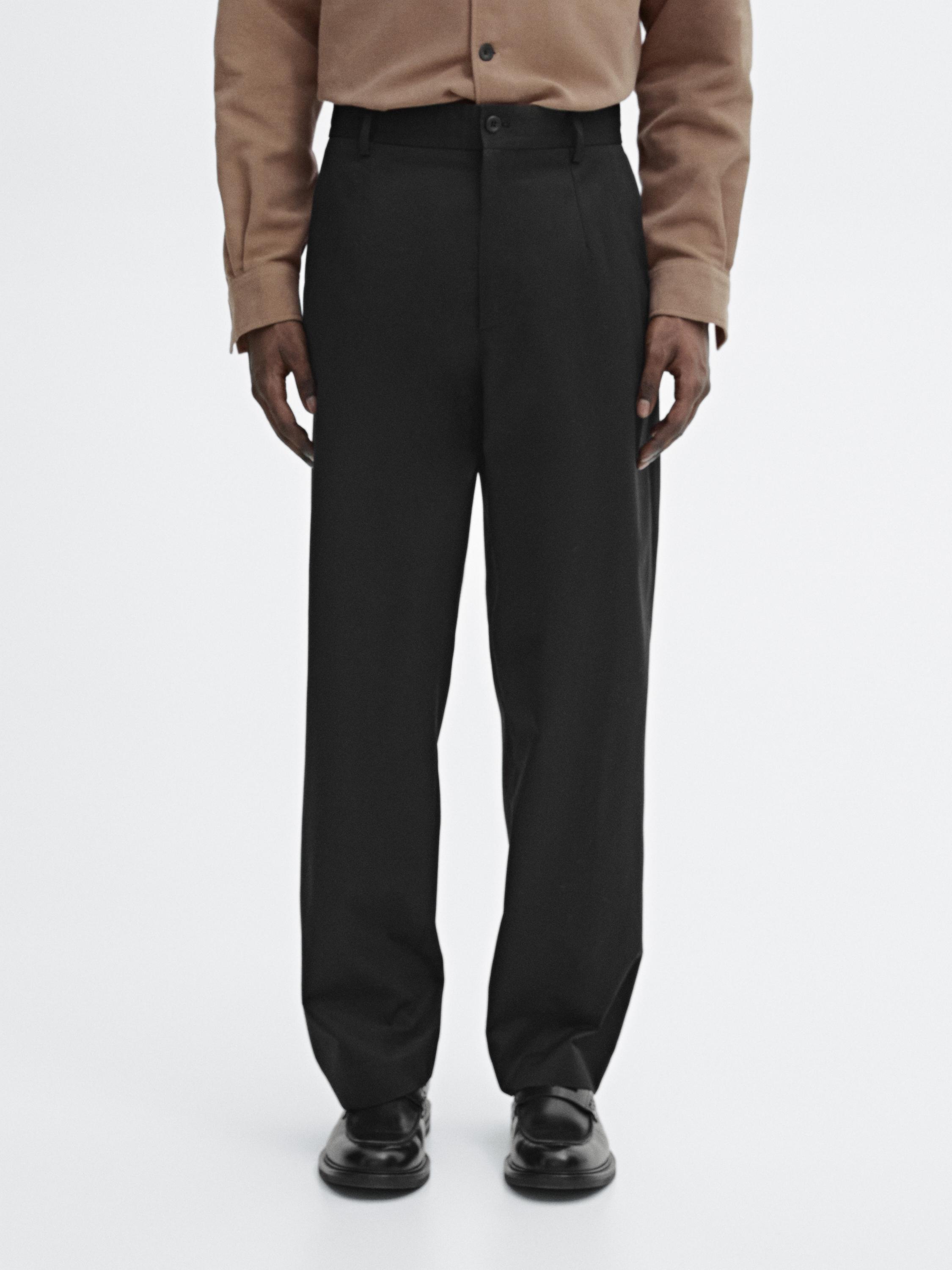 Pantalon relaxed fit en serge coton