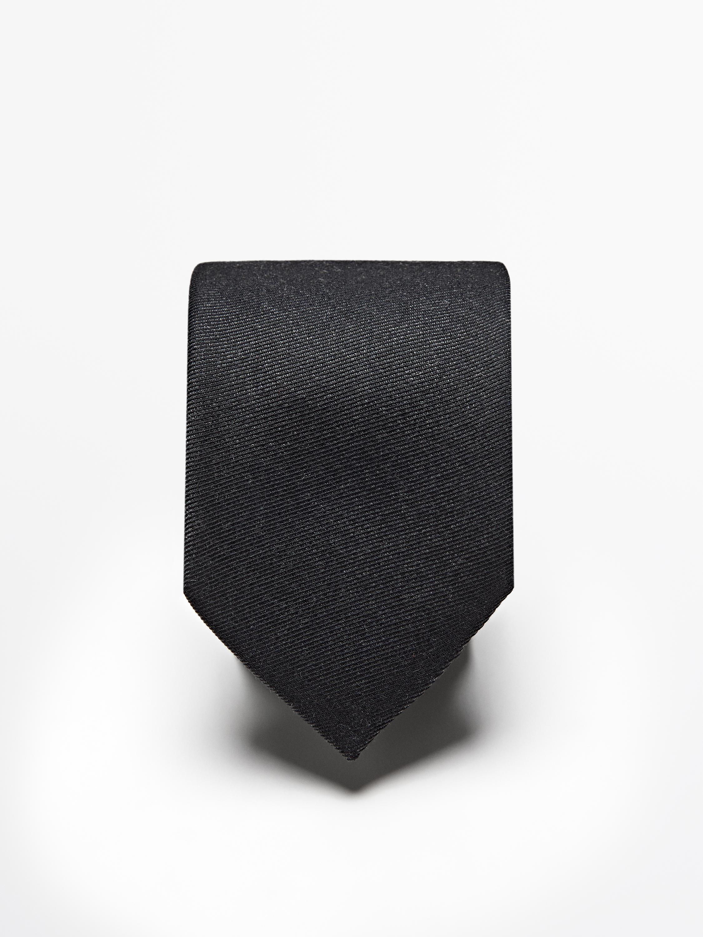 Corbata estructura mezcla lana