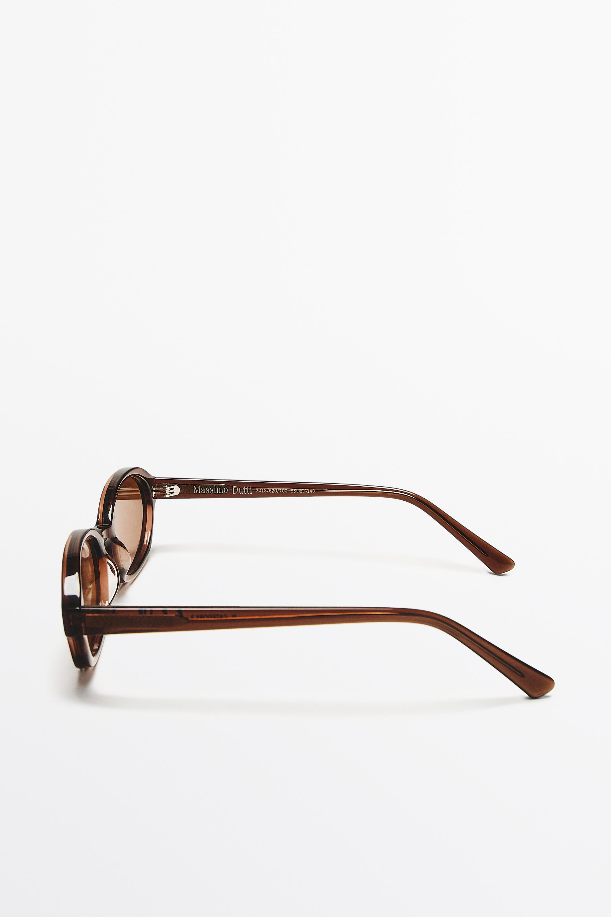 Round sunglasses — BROWN