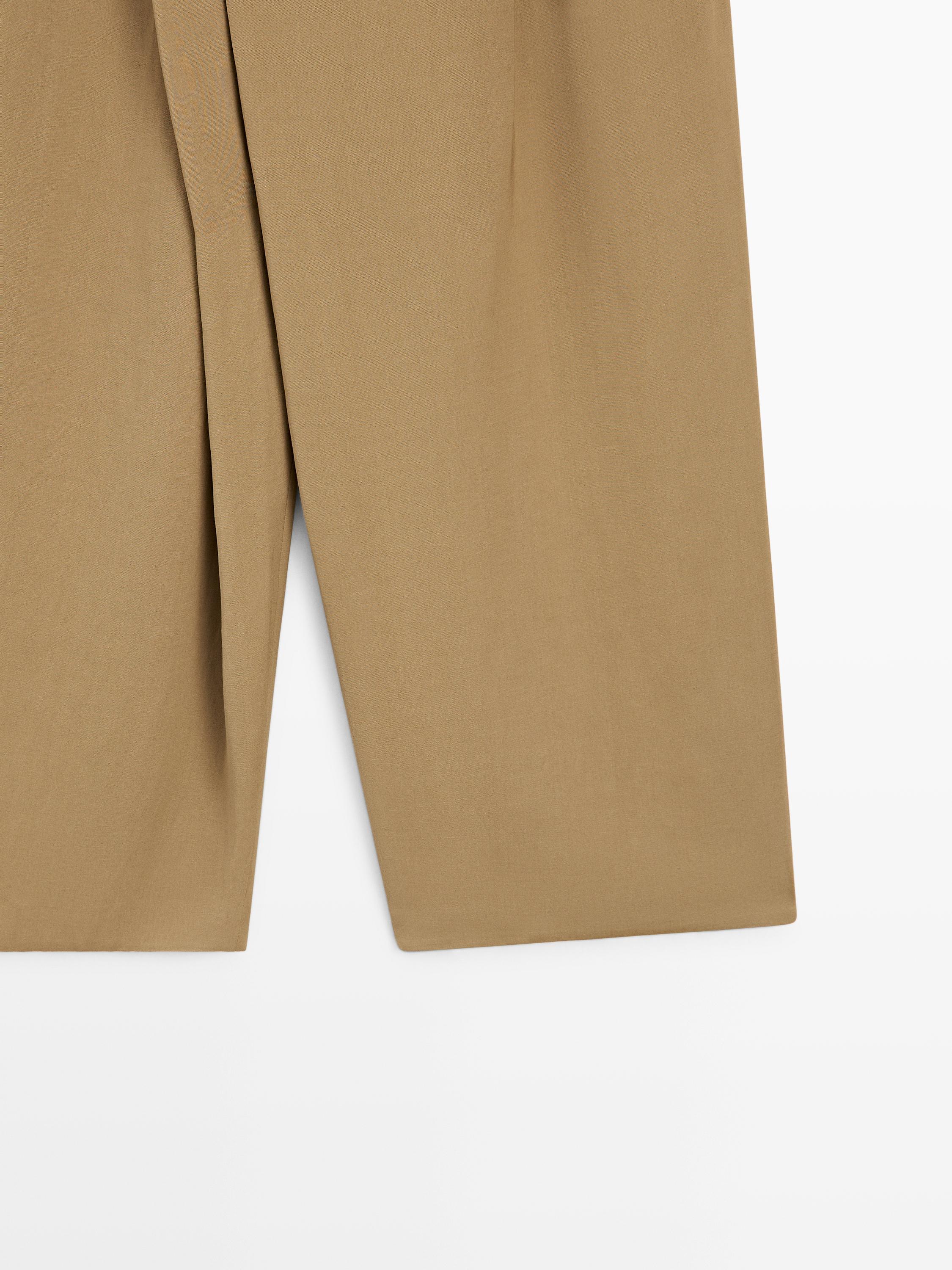 Flowing pareo trousers — BEIGE