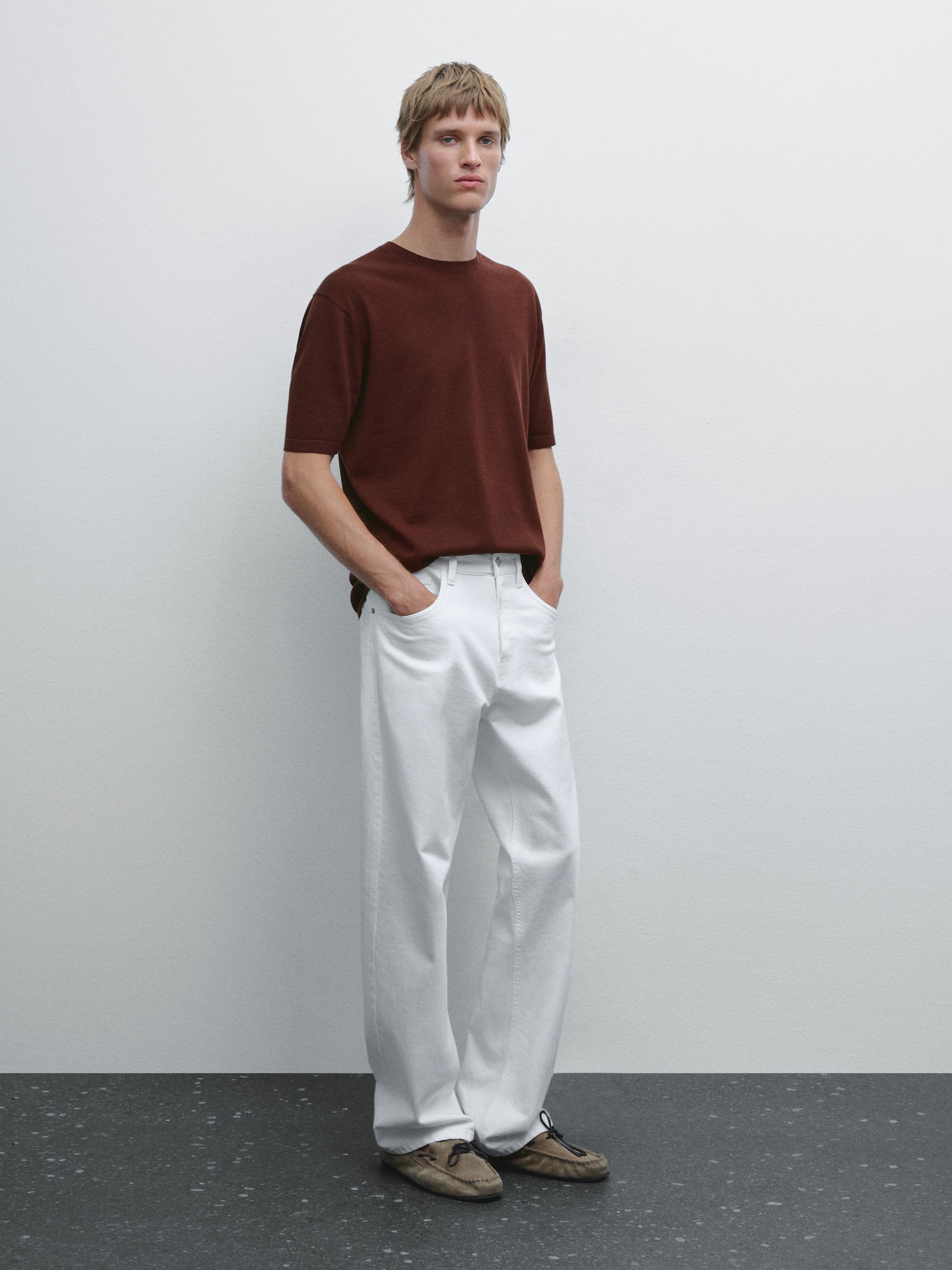 Knit cotton T-shirt