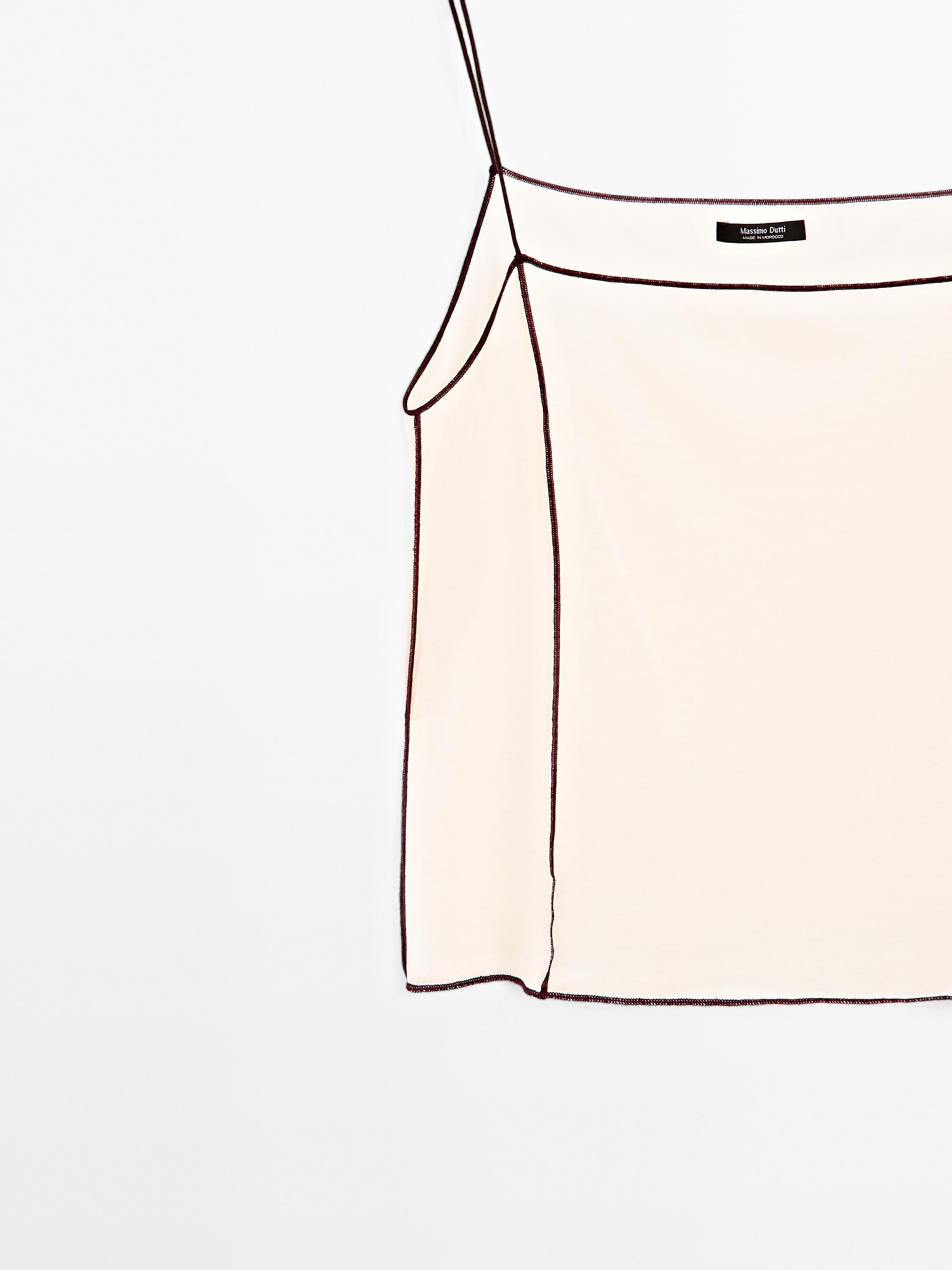 Cotton blend strappy camisole top
