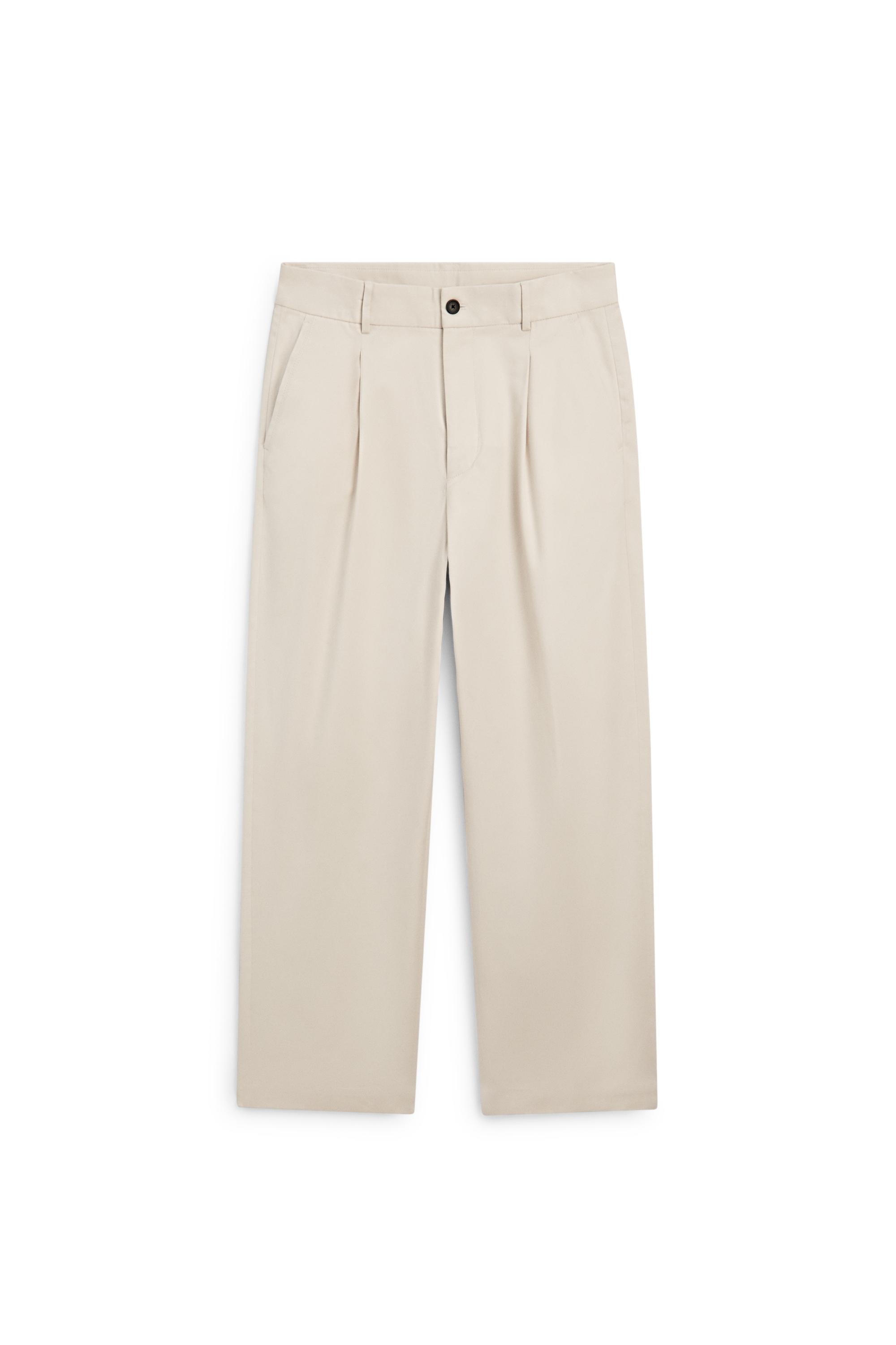 Flowing pants with darts — BEIGE