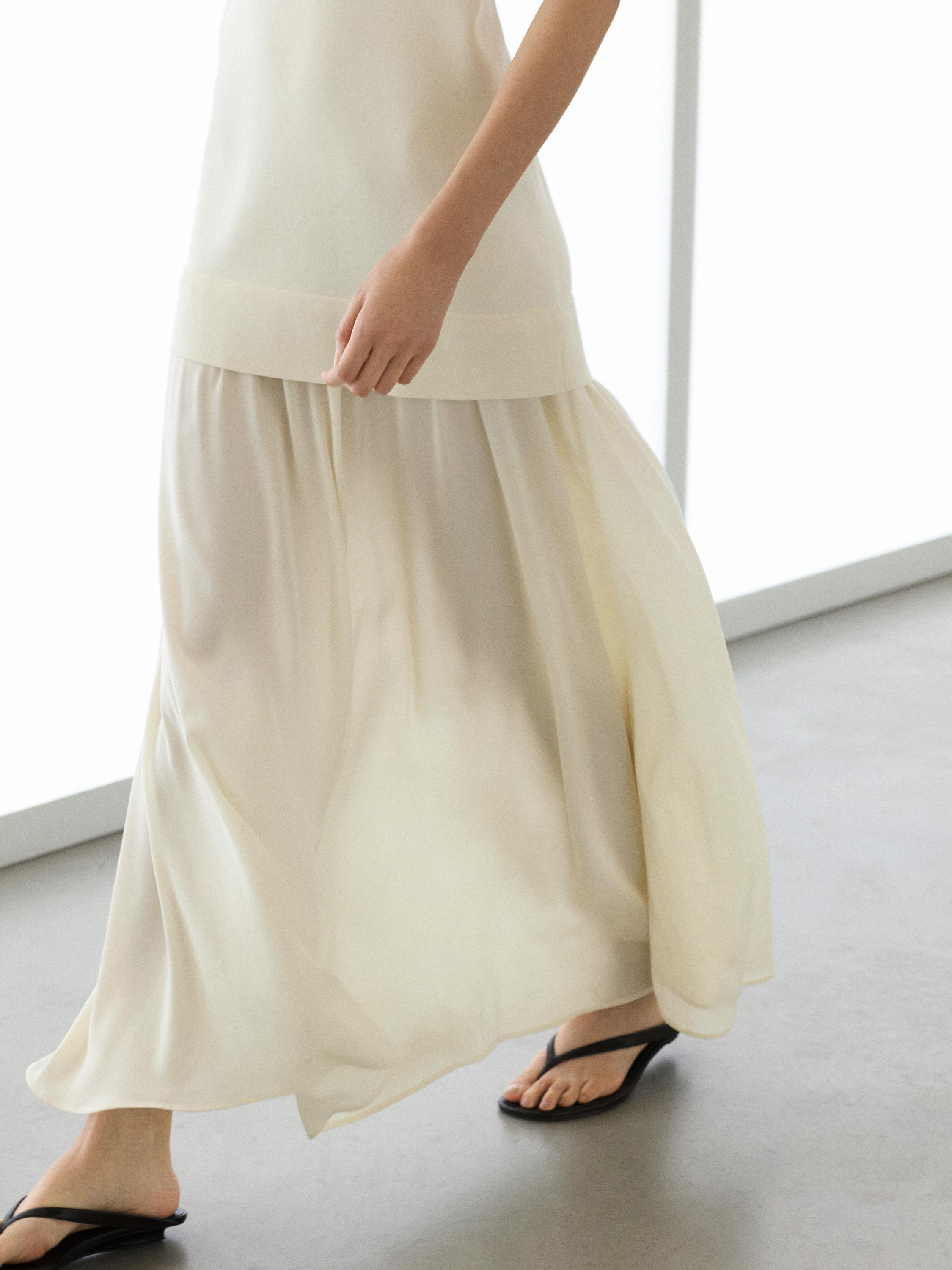 Matching knit midi dress — CREAM