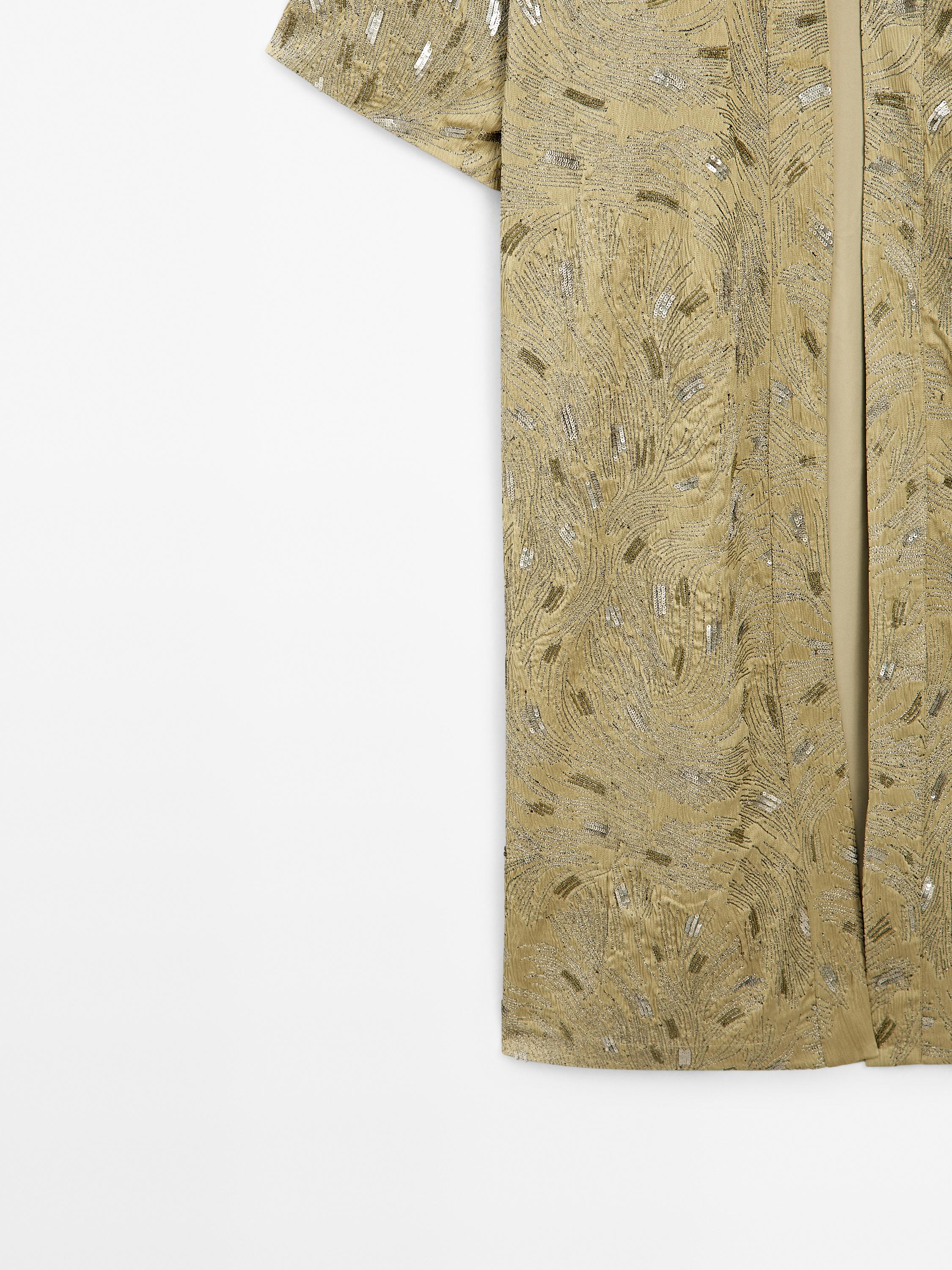 Kimono lungo con ricami