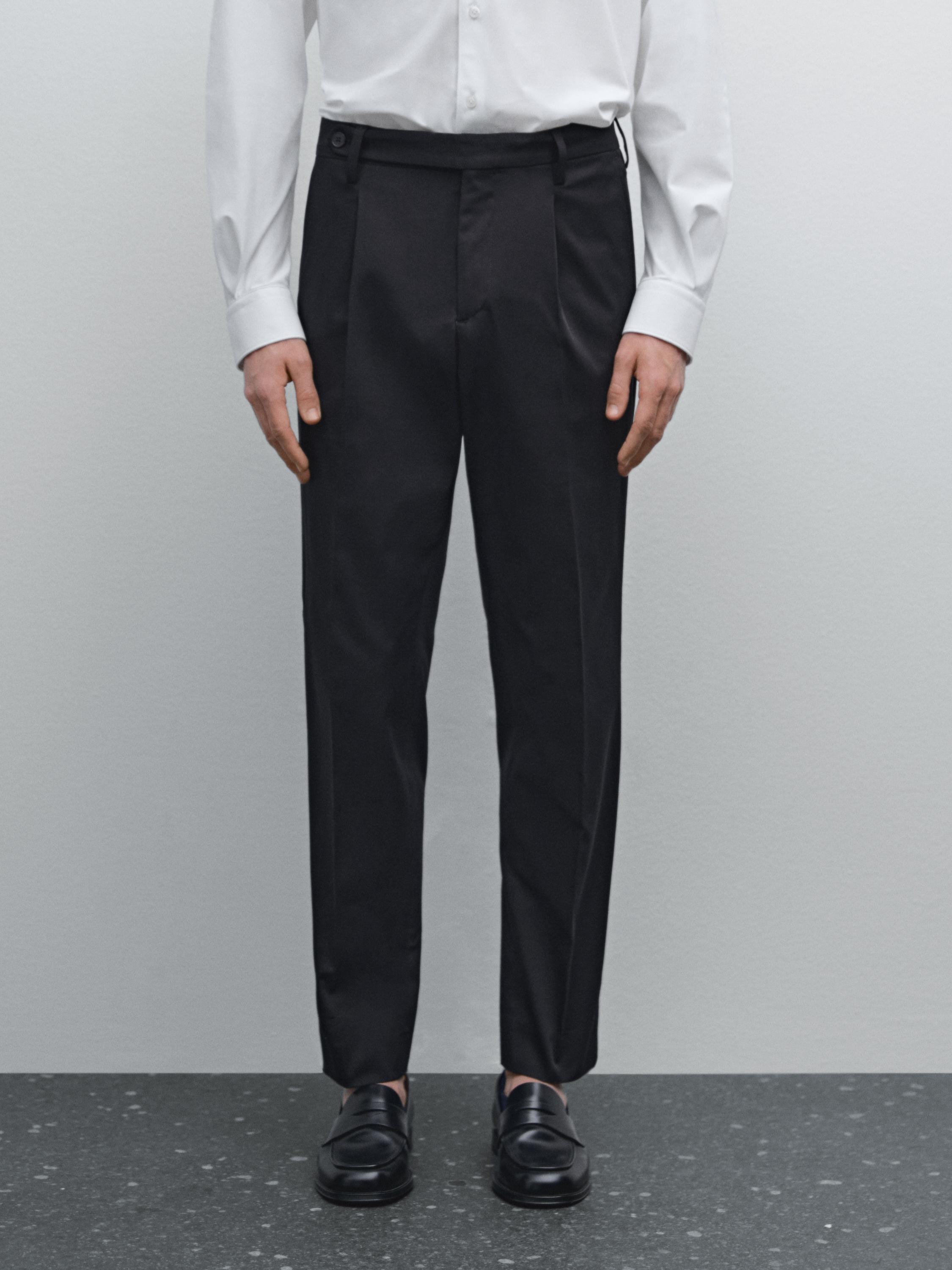 بنطلون ستريتش من القطن المخلوط