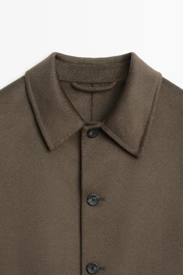 100% cashmere double fabric overshirt — Greyish green 4