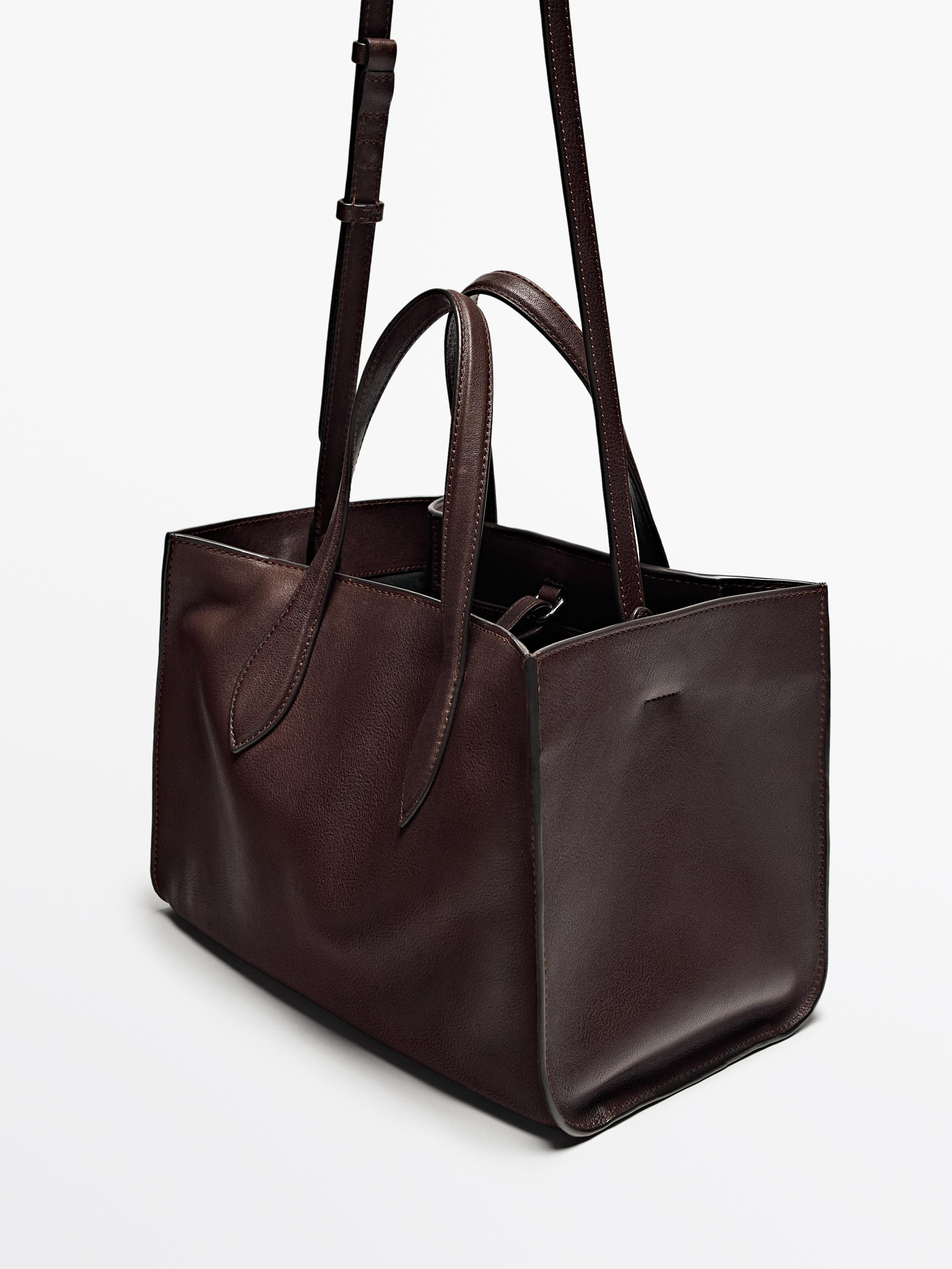 Mid-size nappa leather MD ICON tote bag