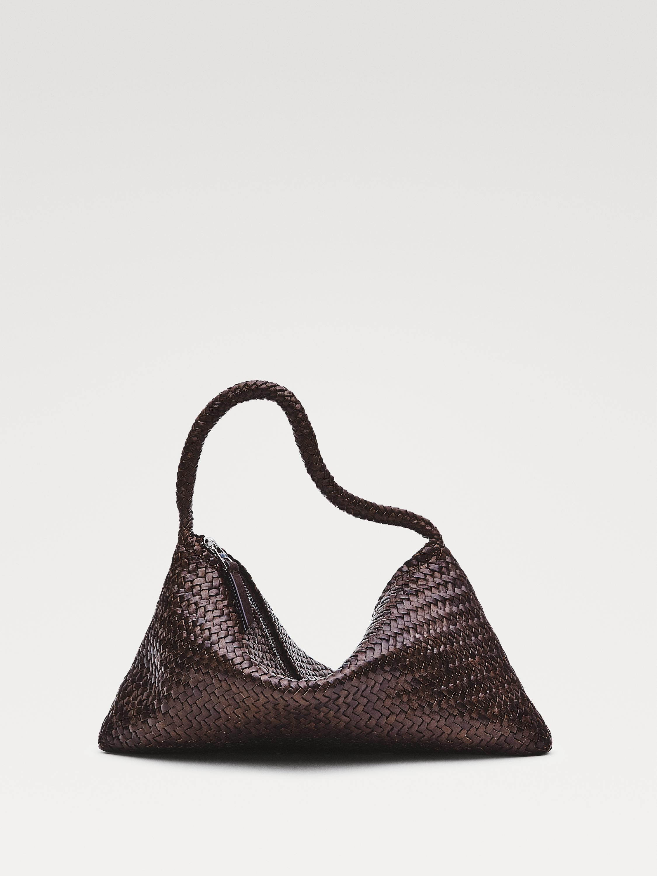 Petit sac  porté épaule en cuir tressé