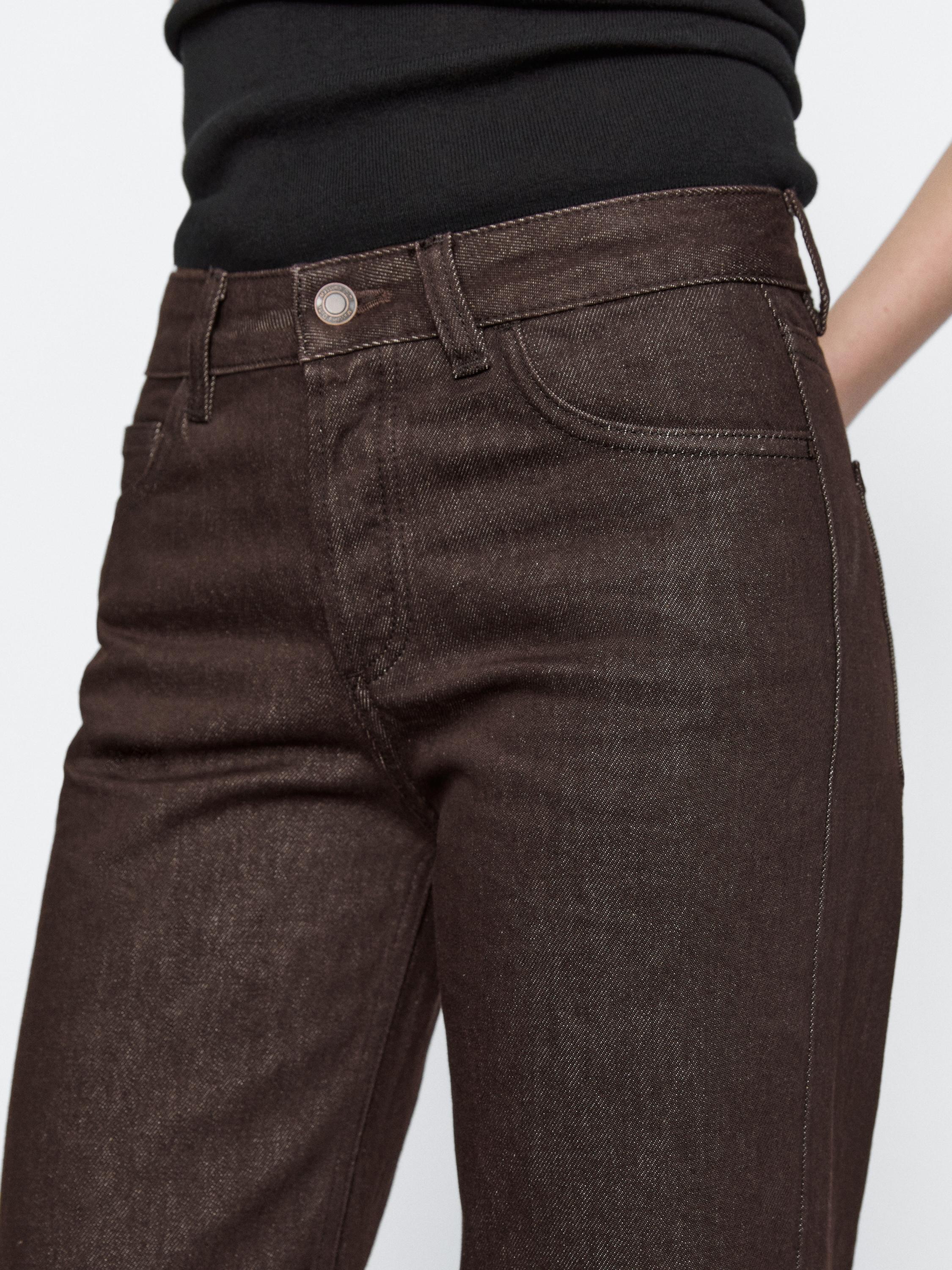 Wide-Leg-Jeans mit halbhohem Bund