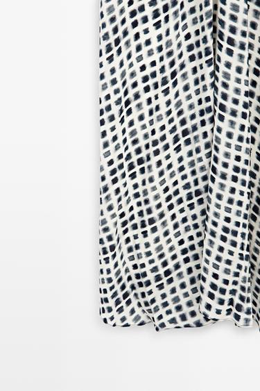 Printed flared midi dress — WHITE 7
