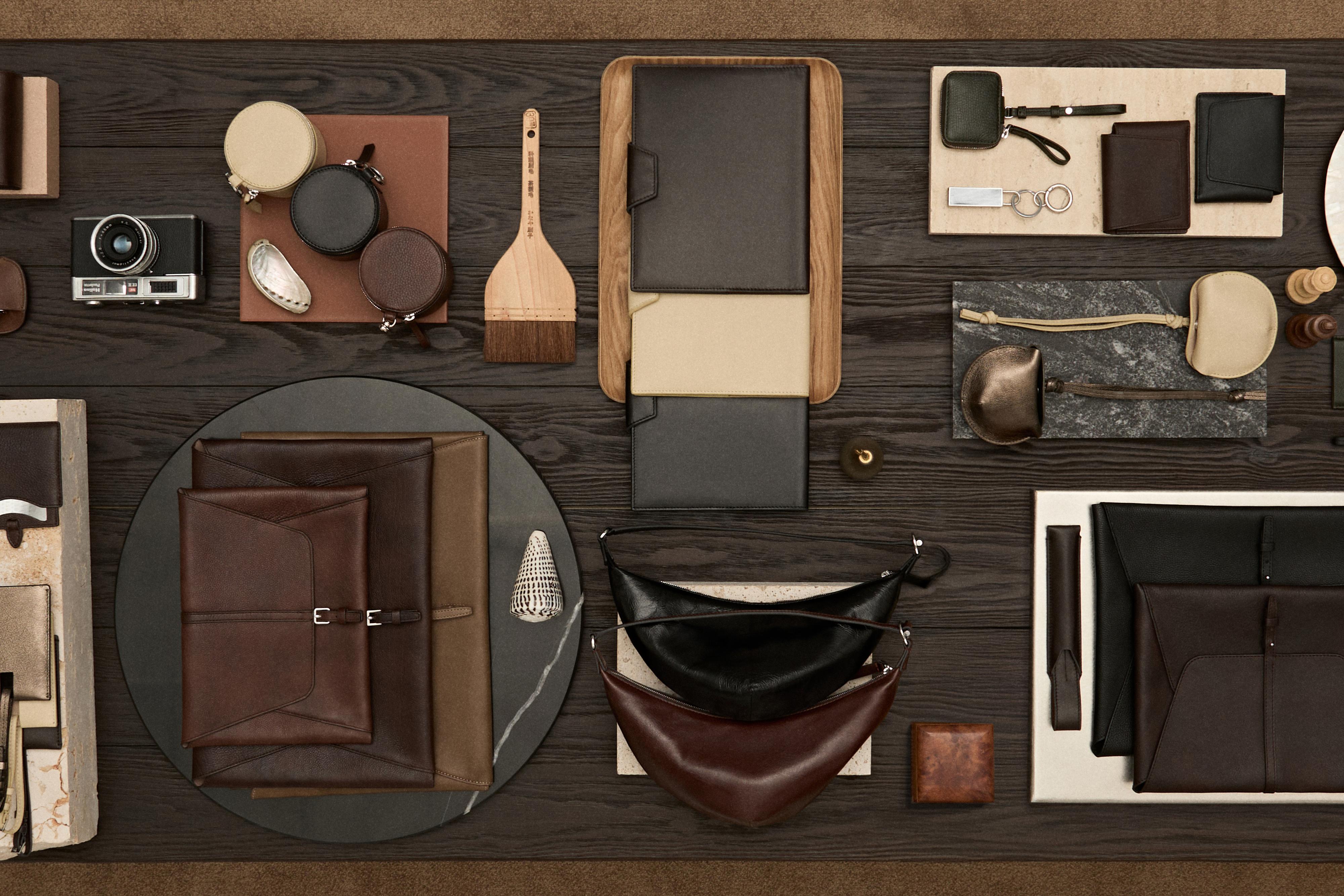 Nappa leather notebook cover — BLACK