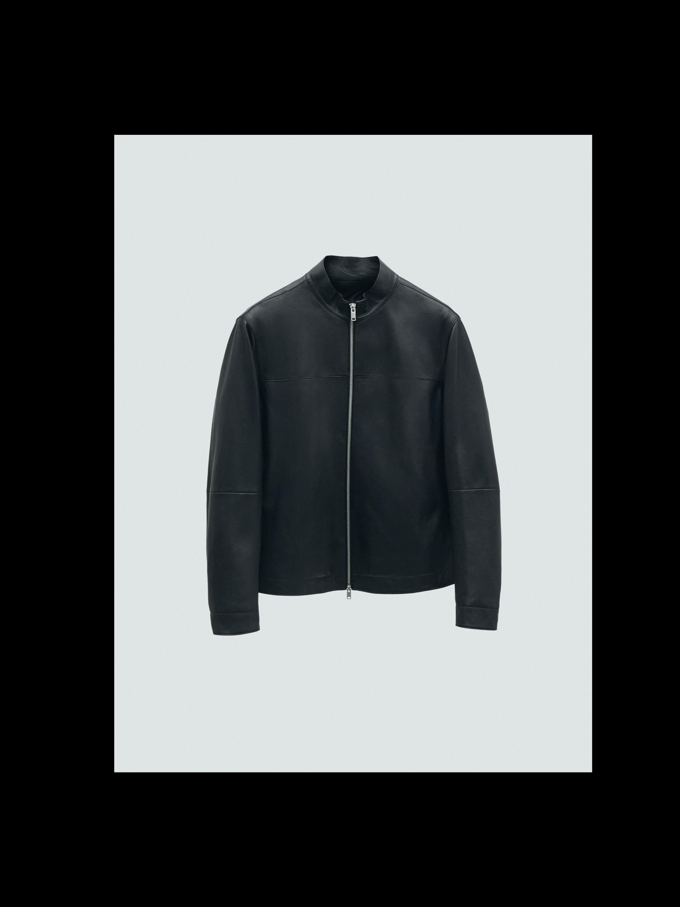 Nappa sheepskin jacket — BLACK