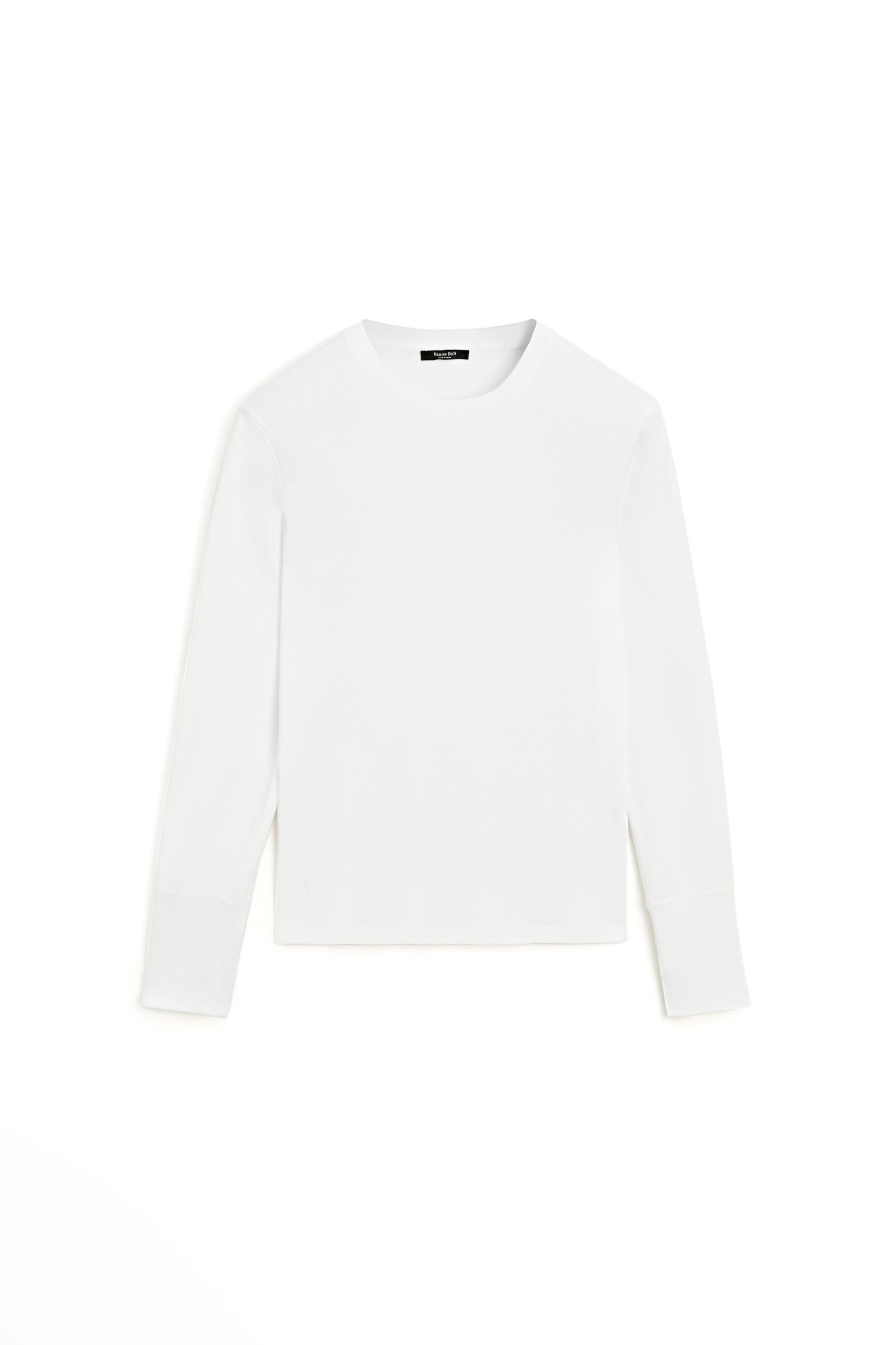 100% cotton long sleeve T-shirt — Off white
