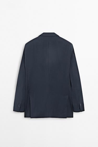 100% cool wool suit blazer — NAVY BLUE 7