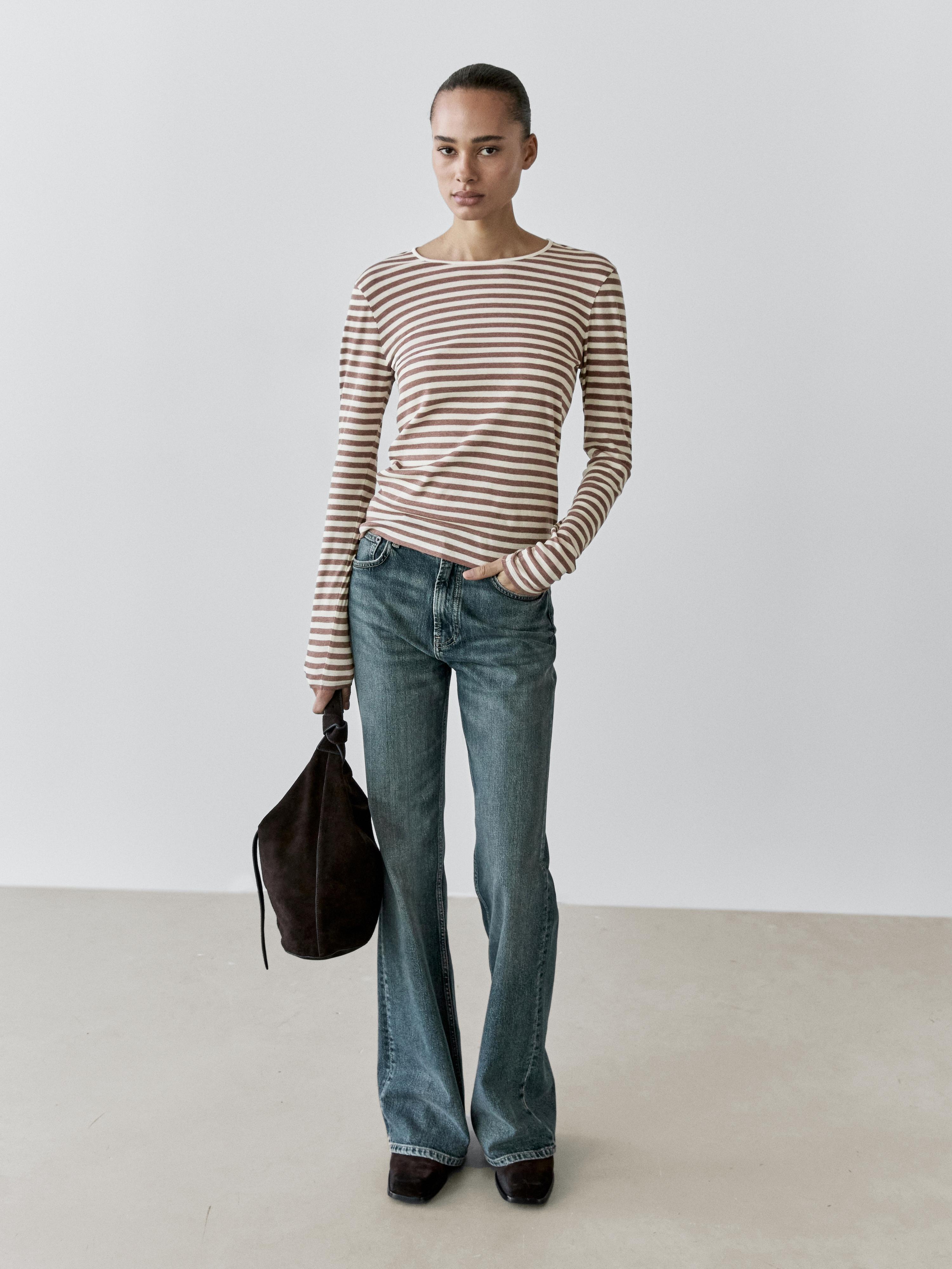 100% cotton striped T-shirt