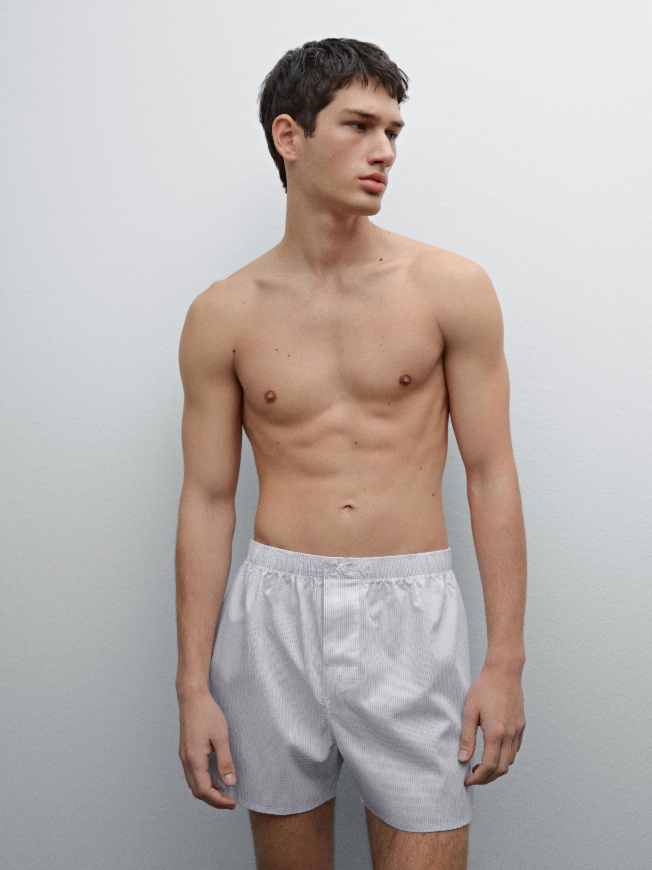 Checked mini boxers