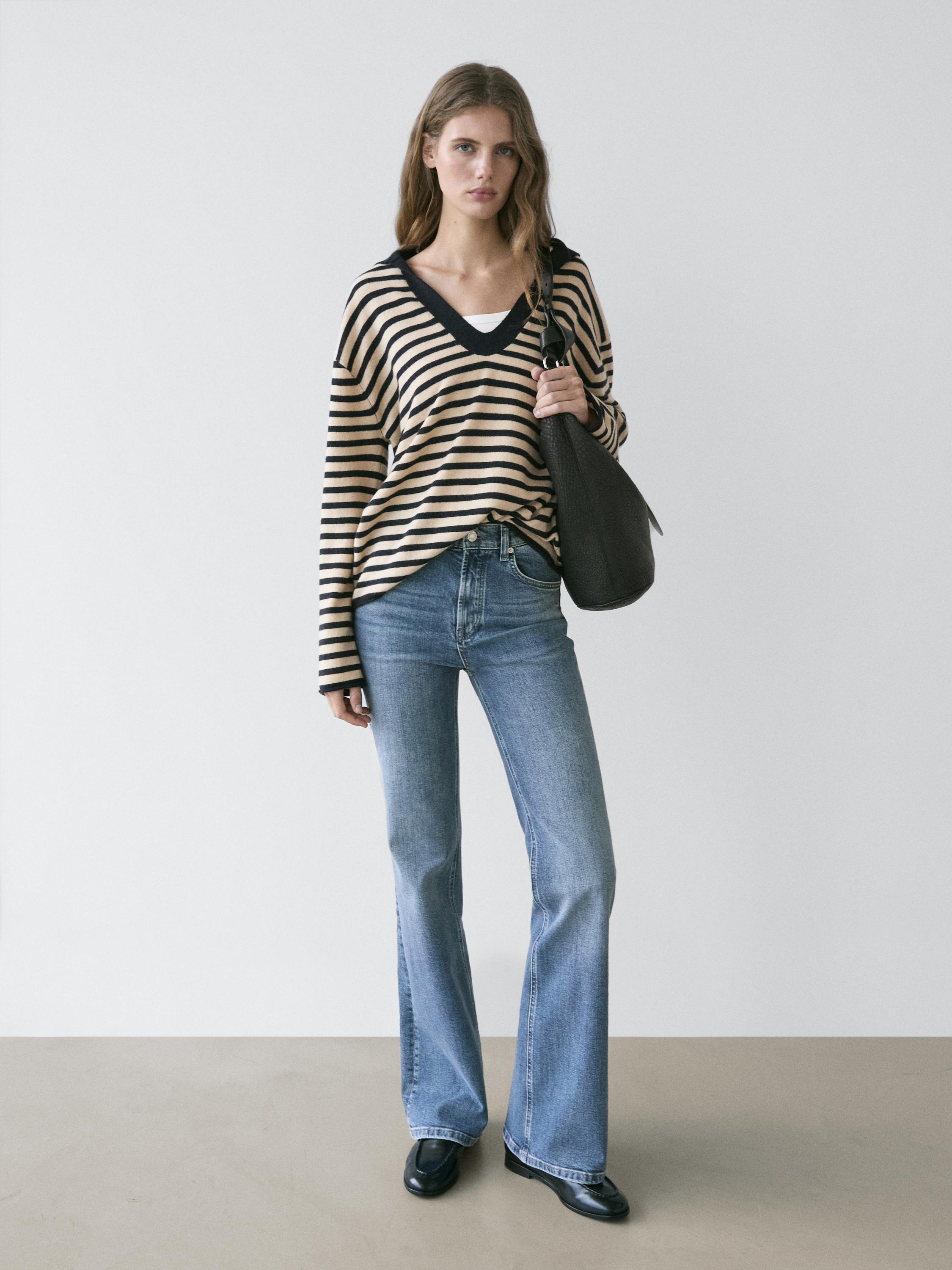 Skinny flare fit jeans — MEDIUM BLUE