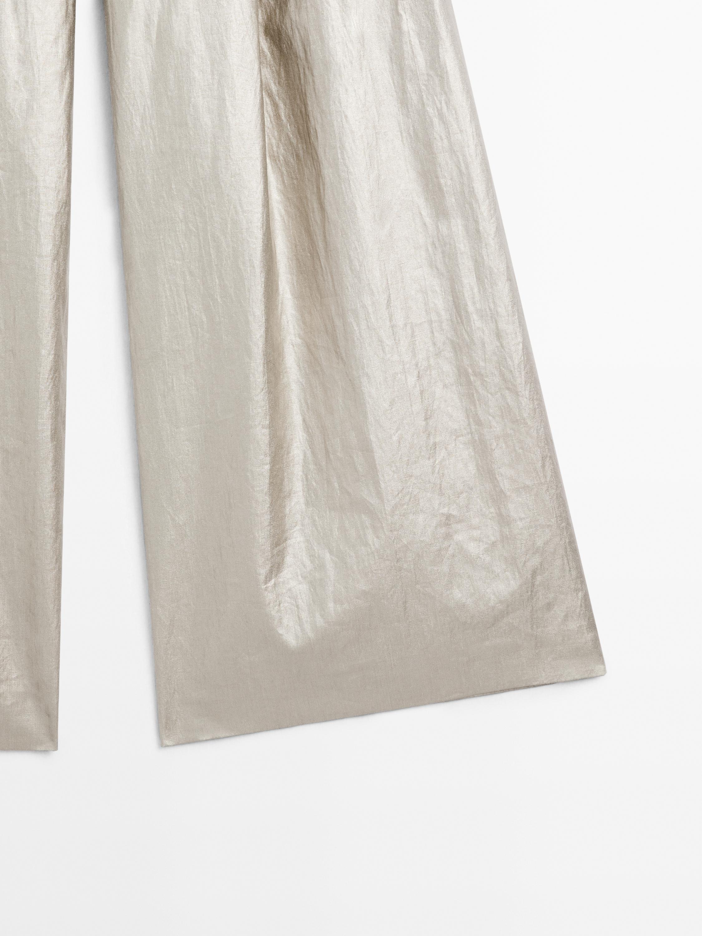 Metallichose aus Leinenmischgewebe - Studio