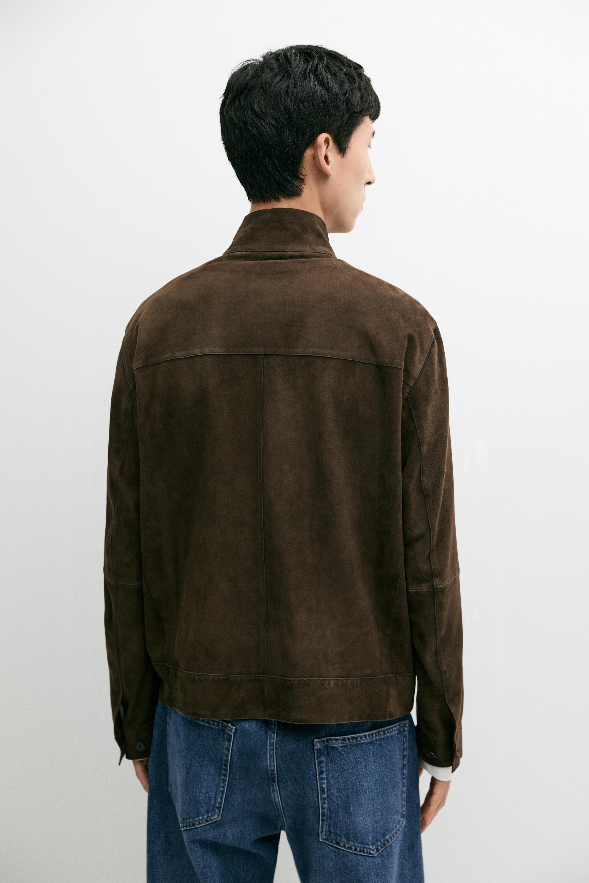 Suede leather jacket — Chocolate