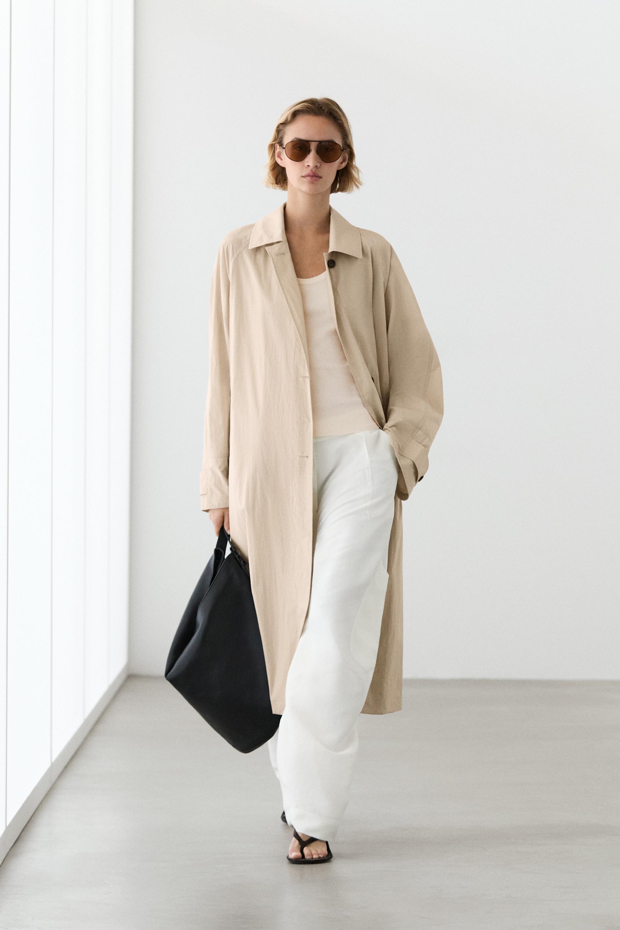 Long flowing trench coat — Beige